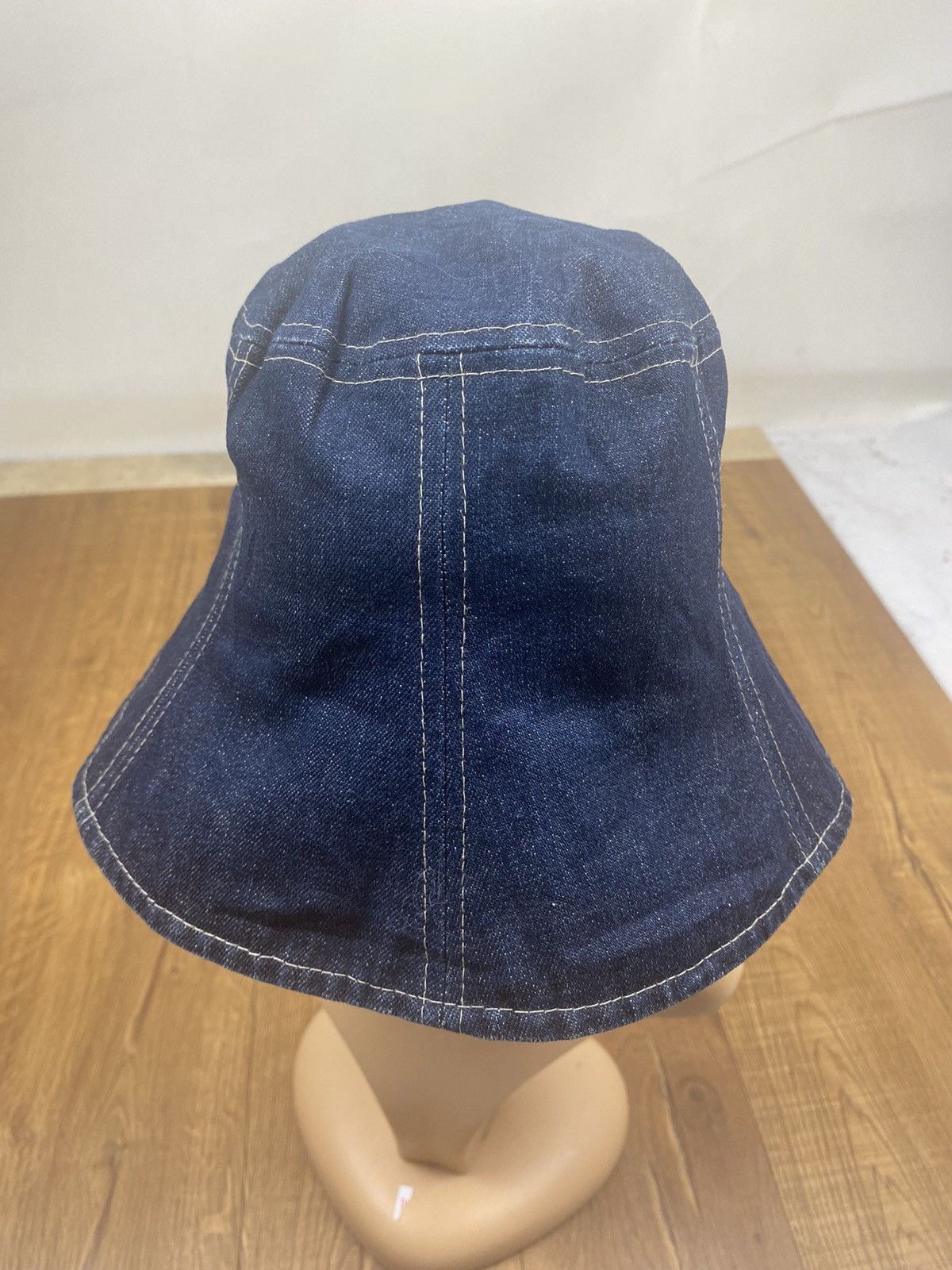 Vintage Vintage Blue Denim Bucket Hat Retro 90s Size ONE SIZE - 3 Thumbnail