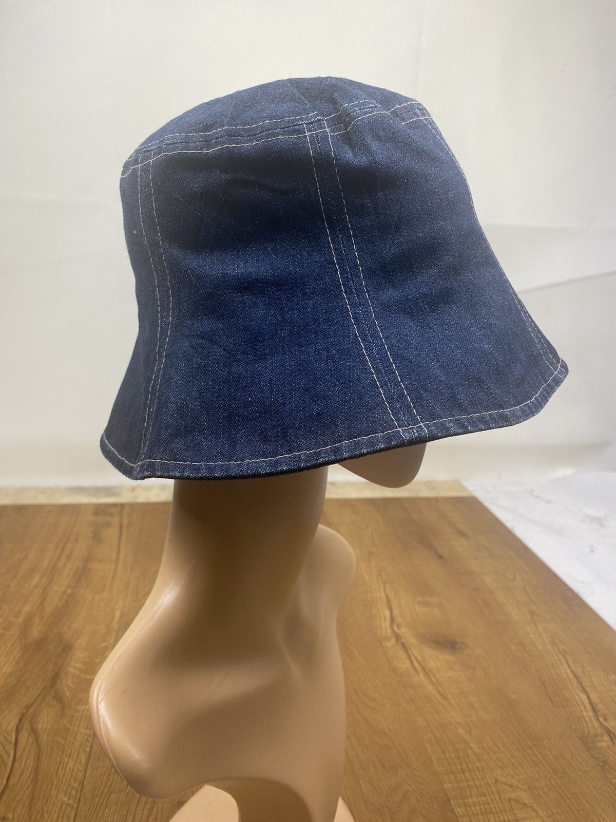 Vintage Vintage Blue Denim Bucket Hat Retro 90s Size ONE SIZE - 2 Thumbnail