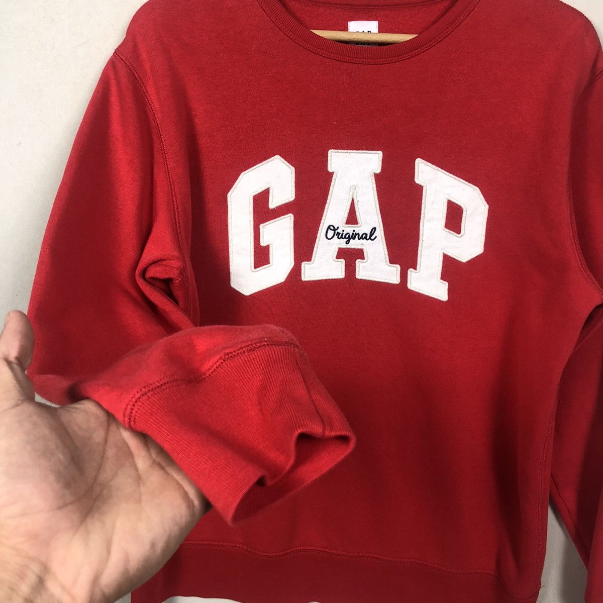 Gap × Vintage Y2k GAP Sportswear Red Sweatshirt Big Logo Size US S / EU 44-46 / 1 - 5 Thumbnail