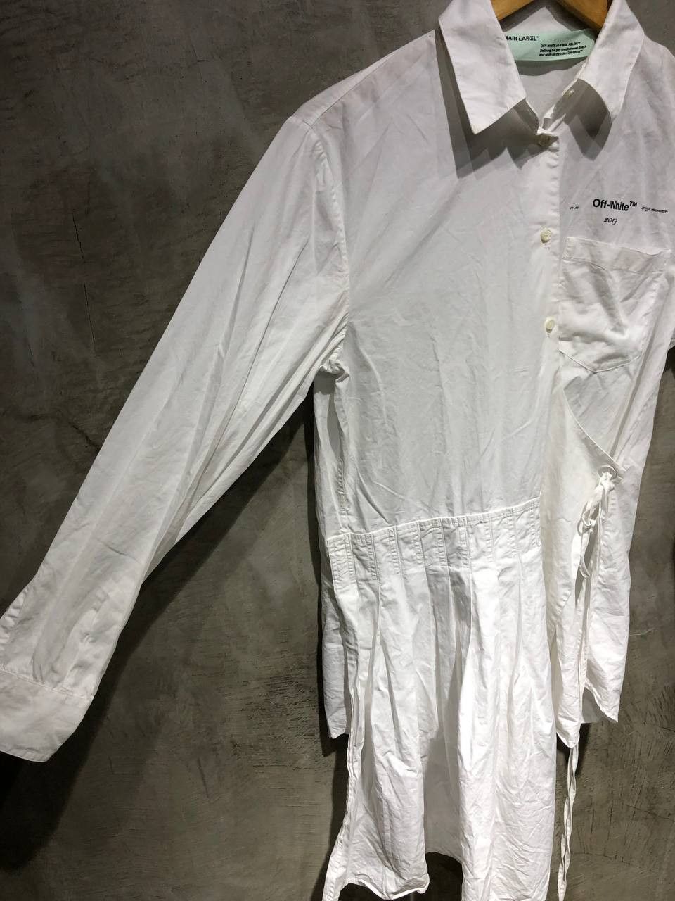 Off-White Off-White Asymmetric Poplin Arrows Mini Dress Size S / US 4 / IT 40 - 13 Thumbnail