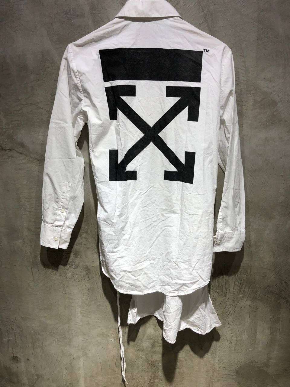 Off-White Off-White Asymmetric Poplin Arrows Mini Dress Size S / US 4 / IT 40 - 1 Thumbnail