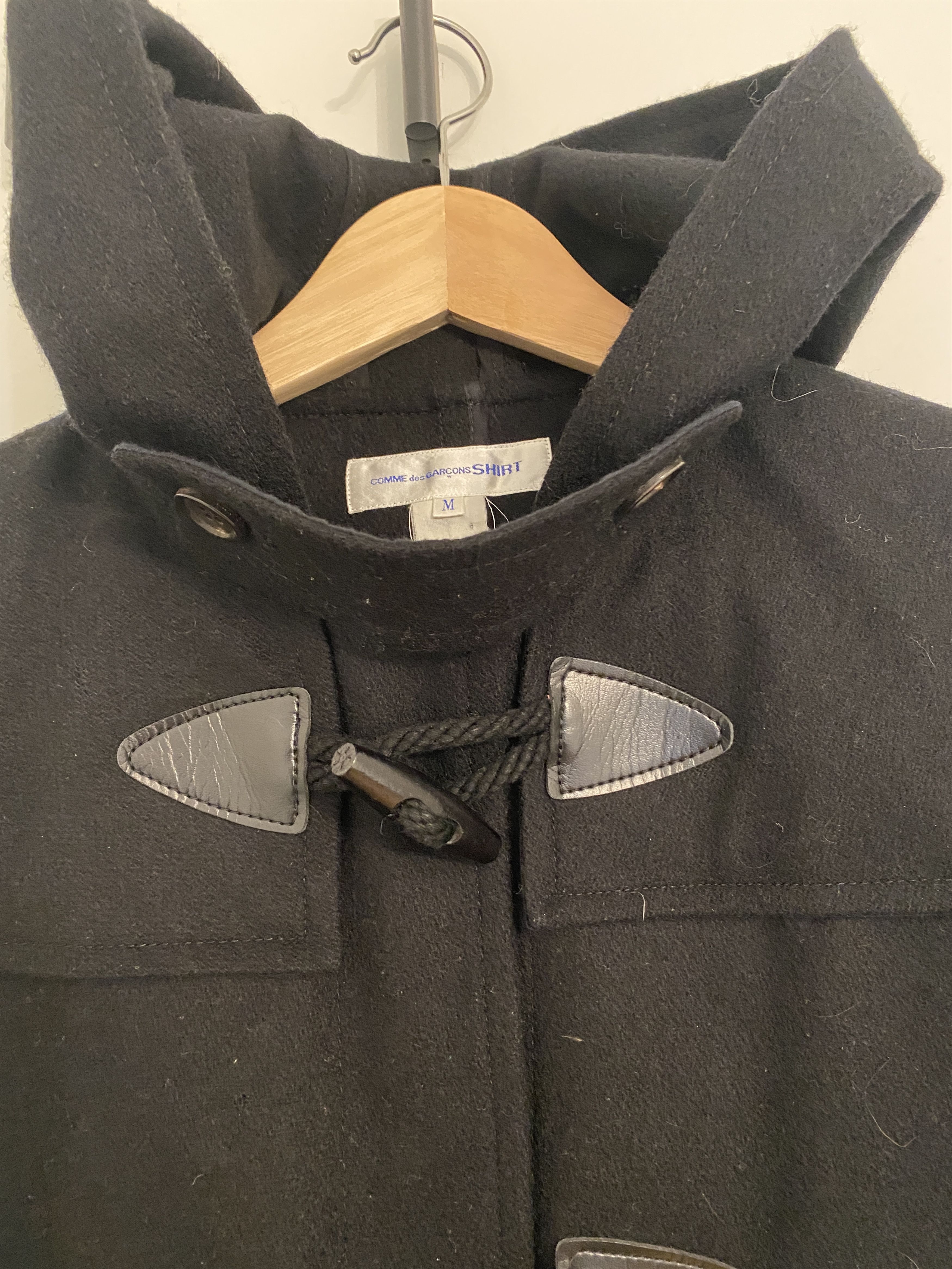 Comme des Garçons Short Duffle Coat Comme des Garcons SHIRT comme des garcon shirt wool navy duffle