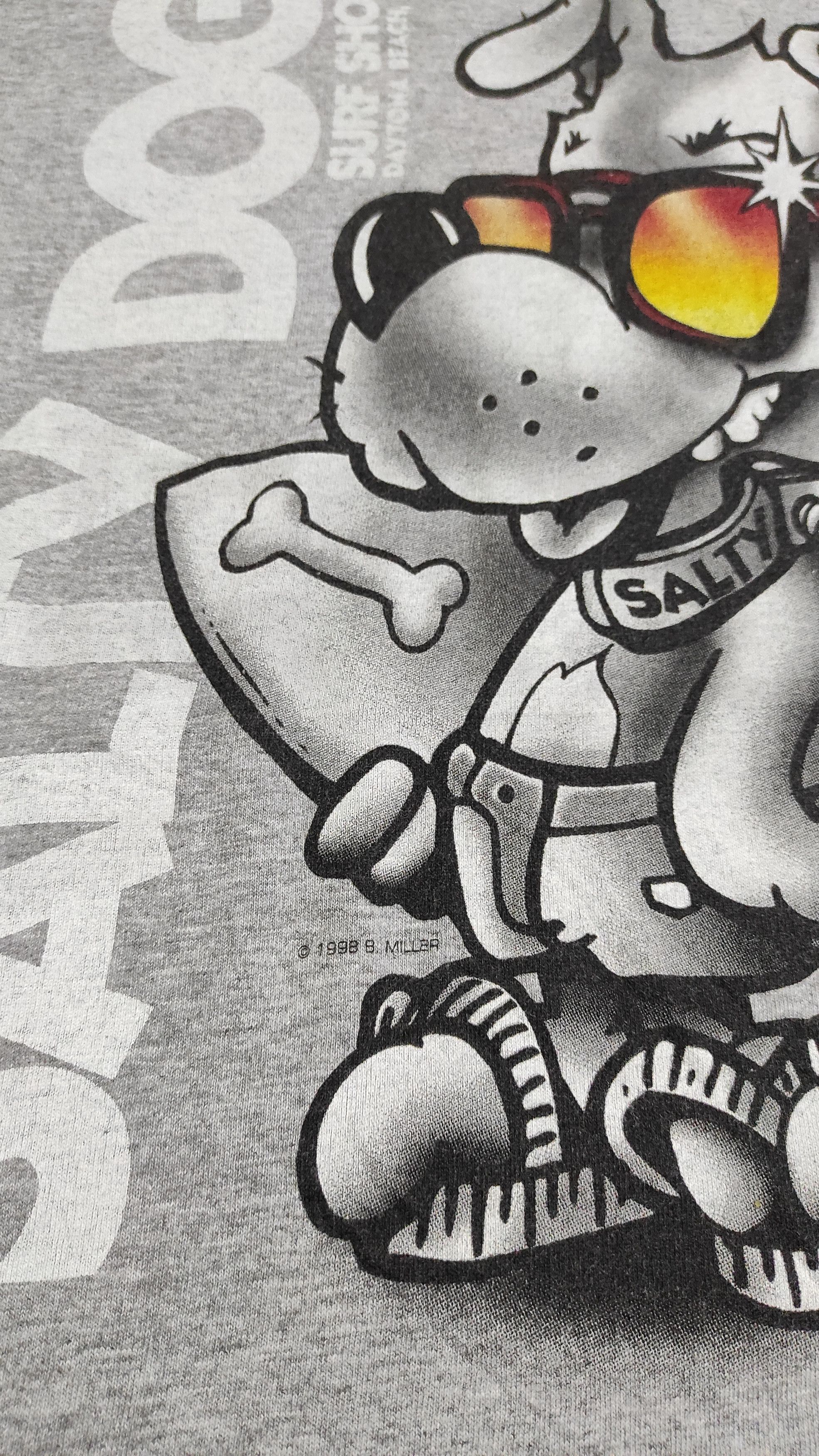Vintage 1998 B MILLER ART FOR SALTY DOG SURF SHOP TEE Size US M / EU 48-50 / 2 - 8 Thumbnail
