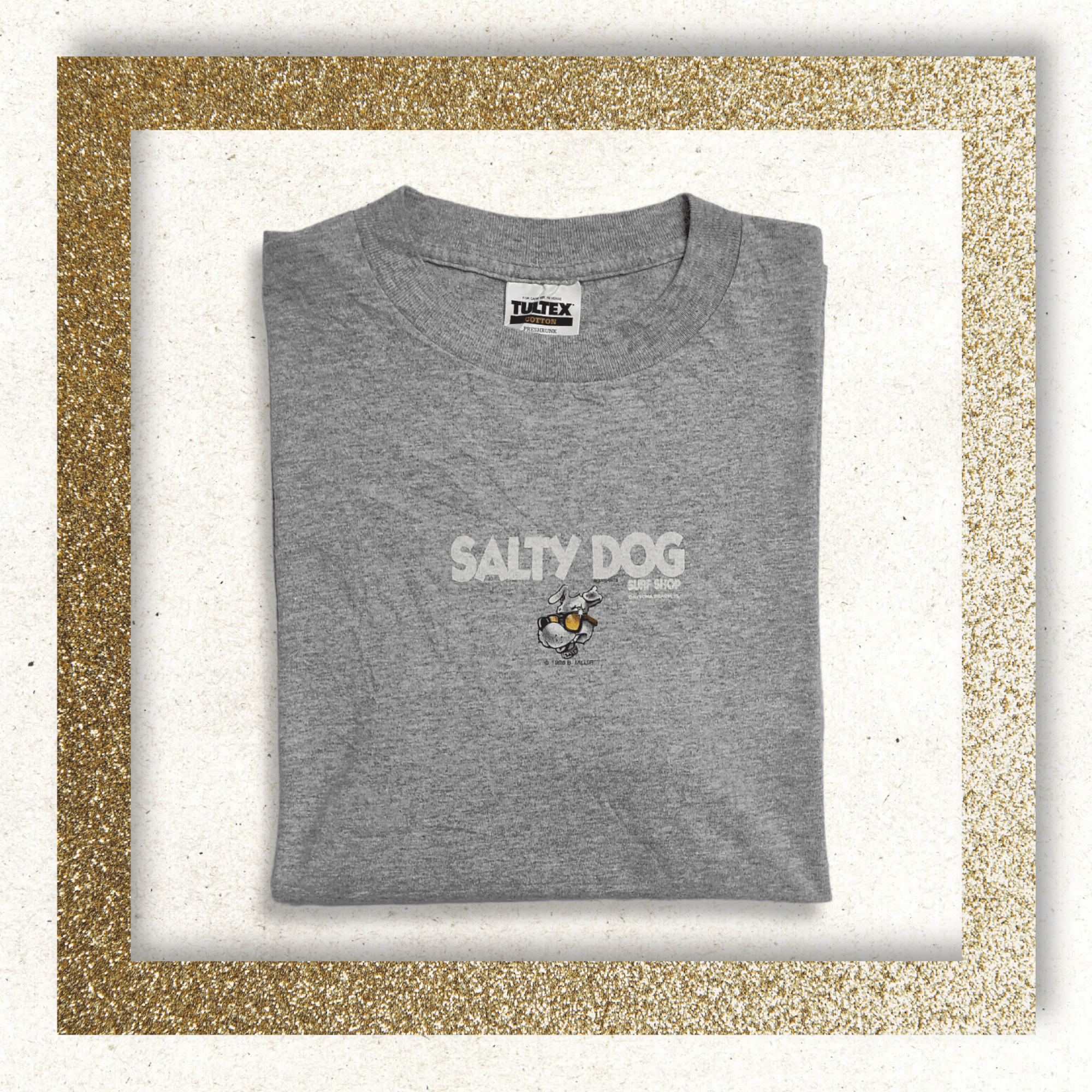 Vintage 1998 B MILLER ART FOR SALTY DOG SURF SHOP TEE Size US M / EU 48-50 / 2 - 11 Thumbnail