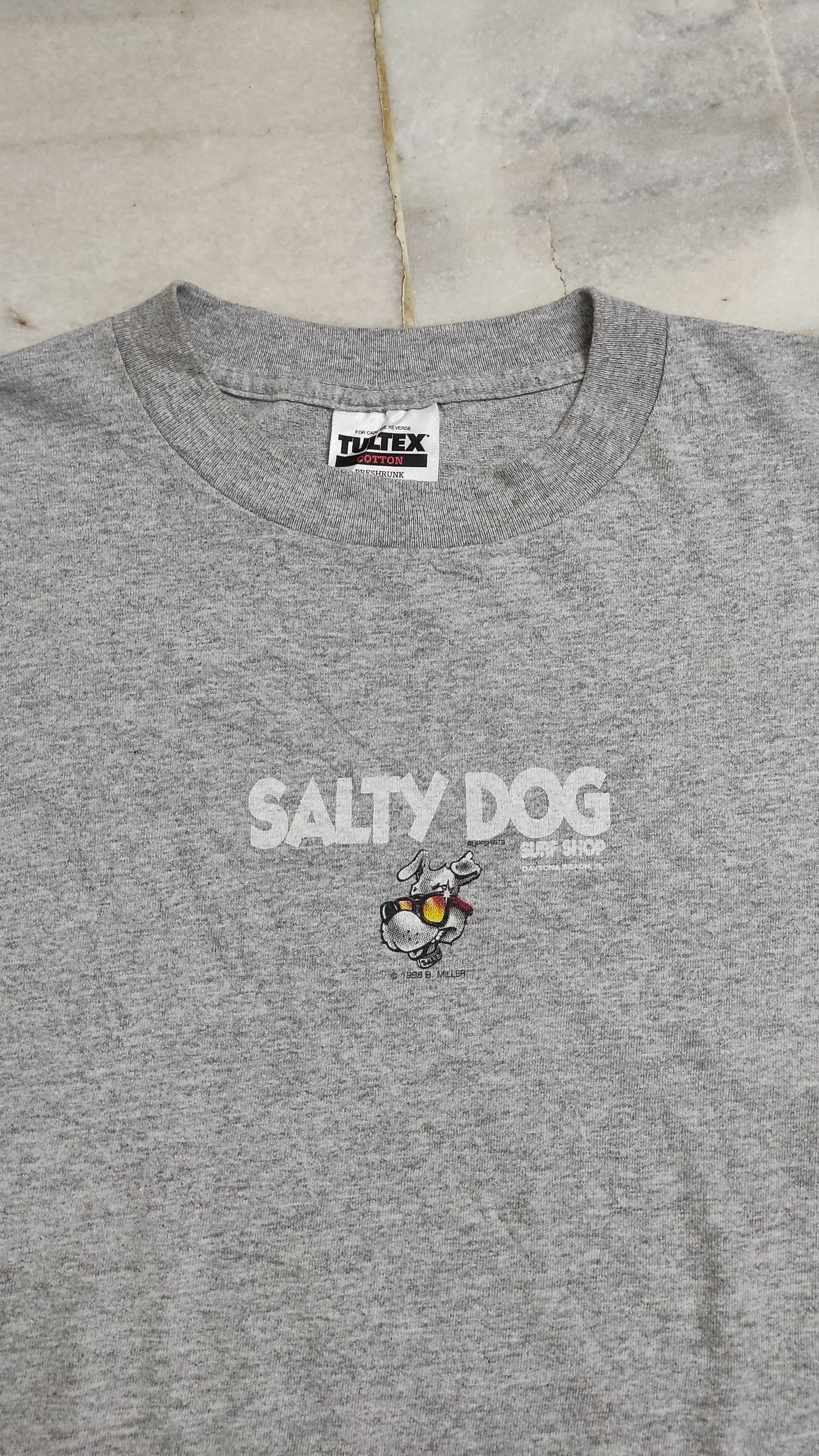 Vintage 1998 B MILLER ART FOR SALTY DOG SURF SHOP TEE Size US M / EU 48-50 / 2 - 3 Thumbnail