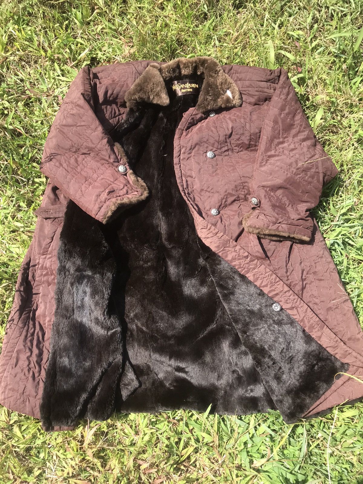 Leather × Yves Saint Laurent Jacket Yves Saint Laurent faurrures Size US L / EU 52-54 / 3 - 4 Thumbnail