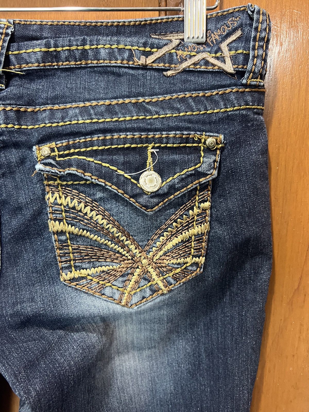 Japanese Brand × Vintage Embroidery Almost Famous Distressed Denim Size 31" - 7 Thumbnail