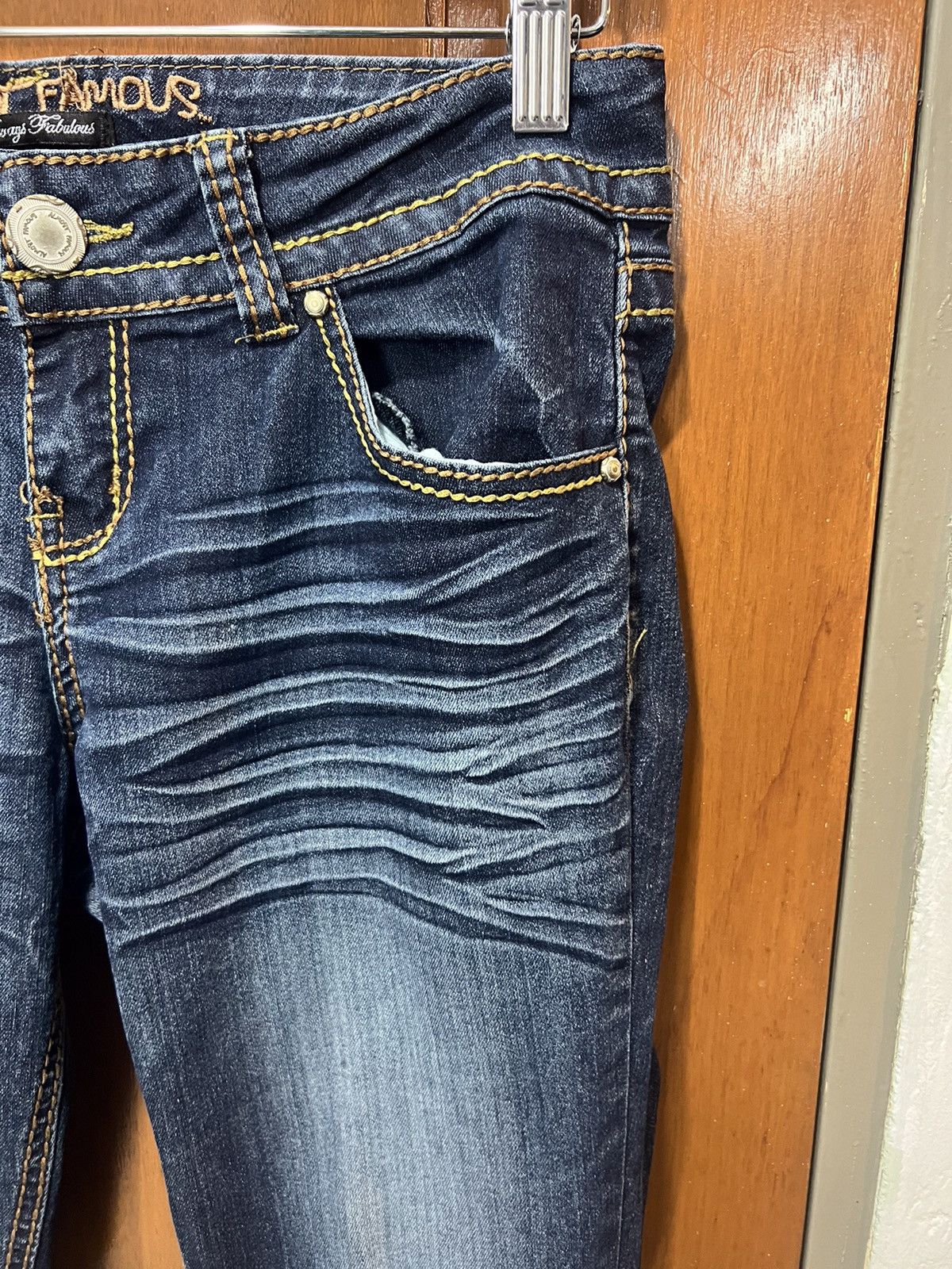 Japanese Brand × Vintage Embroidery Almost Famous Distressed Denim Size 31" - 5 Thumbnail