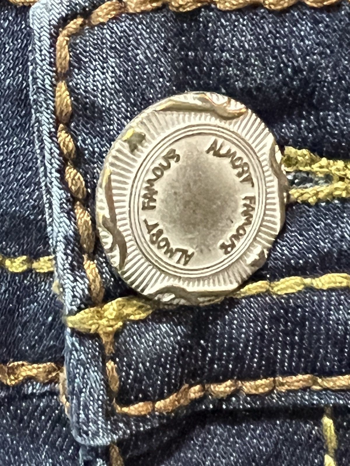 Japanese Brand × Vintage Embroidery Almost Famous Distressed Denim Size 31" - 9 Thumbnail