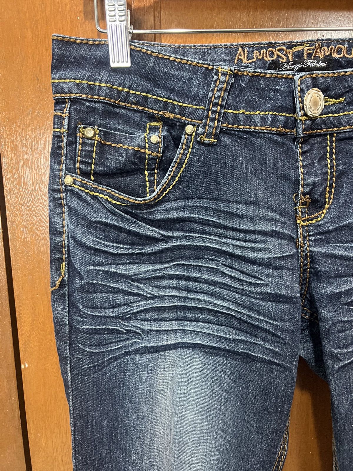 Japanese Brand × Vintage Embroidery Almost Famous Distressed Denim Size 31" - 6 Thumbnail