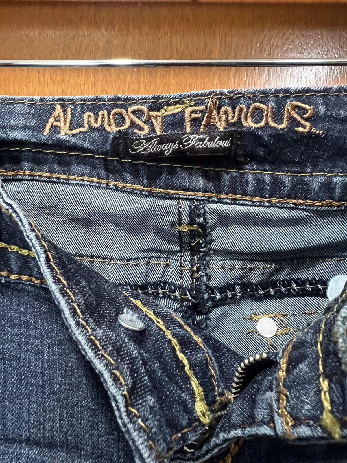 Japanese Brand × Vintage Embroidery Almost Famous Distressed Denim Size 31" - 12 Thumbnail