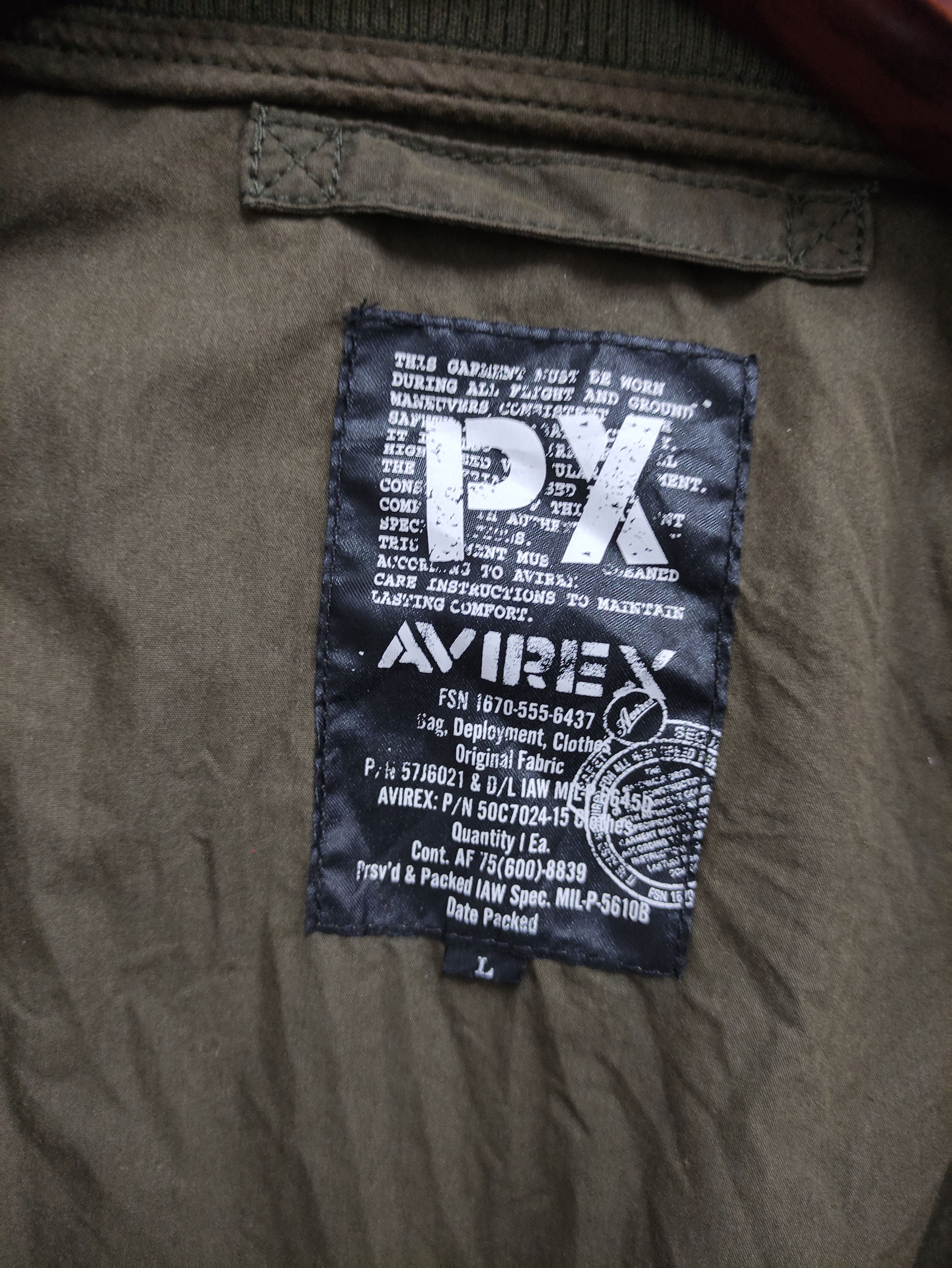 Avirex PX AVIREX BOMBER LIGHT JACKET Size US S / EU 44-46 / 1 - 10 Thumbnail