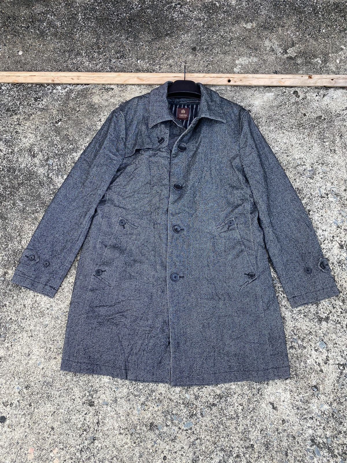 Takeo Kikuchi 🇯🇵 Japanese Brand Black Trench Coat By Takeo Kikuchi ...