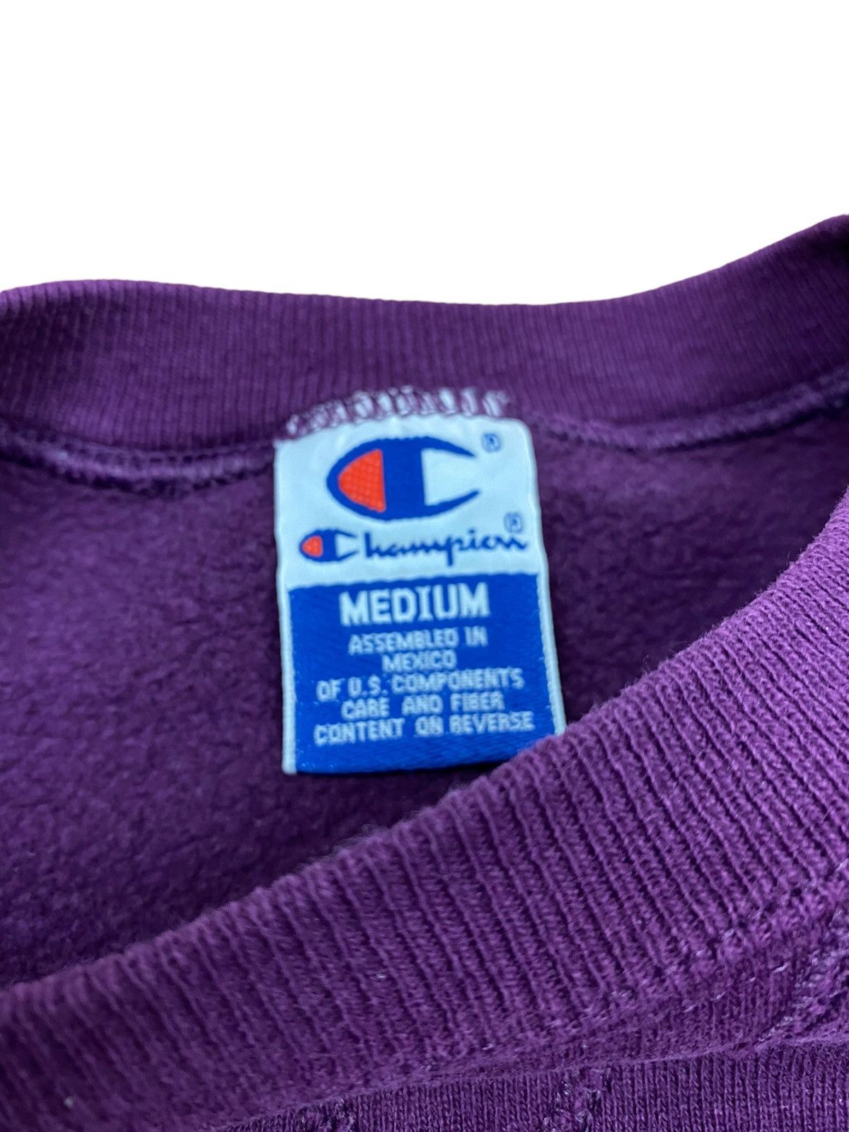 Champion × Vintage Vintage 90s Champion Embroidered Spellout Crewneck Plum Size US M / EU 48-50 / 2 - 5 Thumbnail