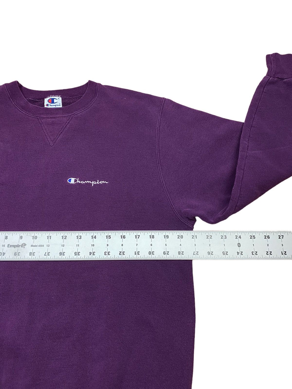 Champion × Vintage Vintage 90s Champion Embroidered Spellout Crewneck Plum Size US M / EU 48-50 / 2 - 6 Thumbnail