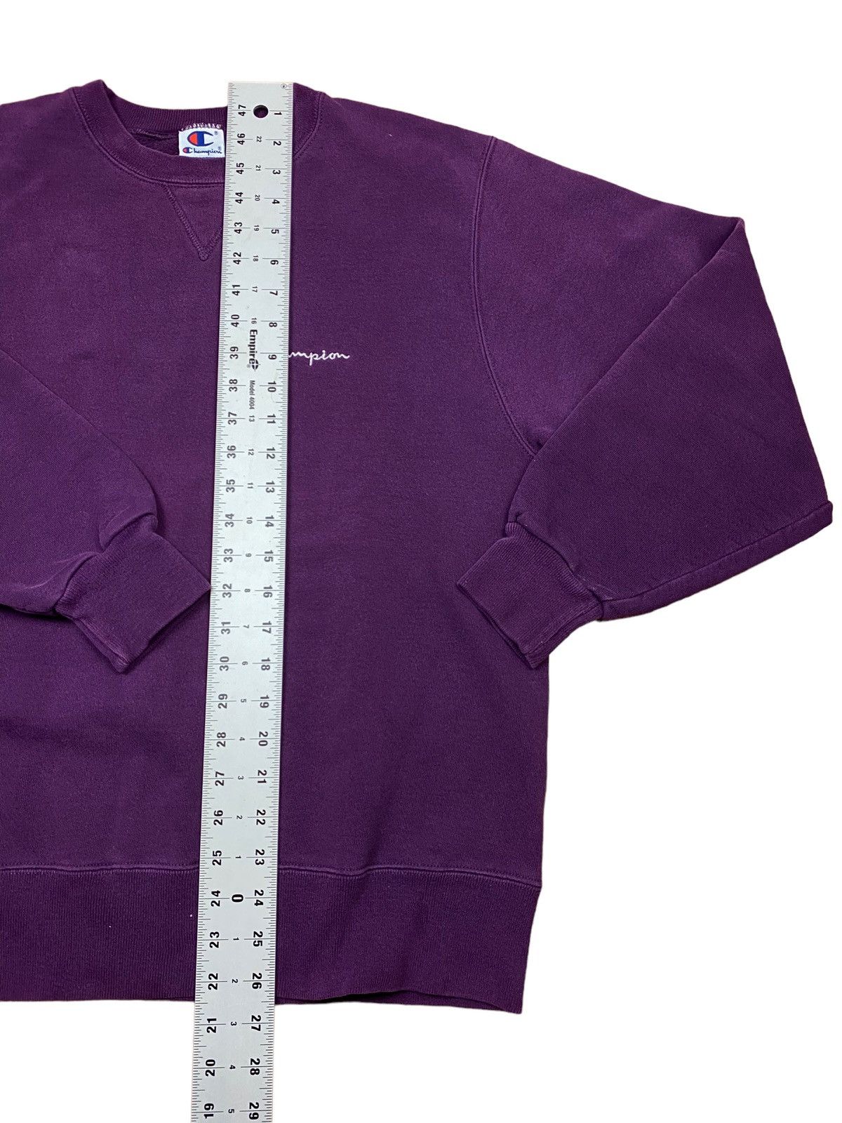 Champion × Vintage Vintage 90s Champion Embroidered Spellout Crewneck Plum Size US M / EU 48-50 / 2 - 7 Thumbnail