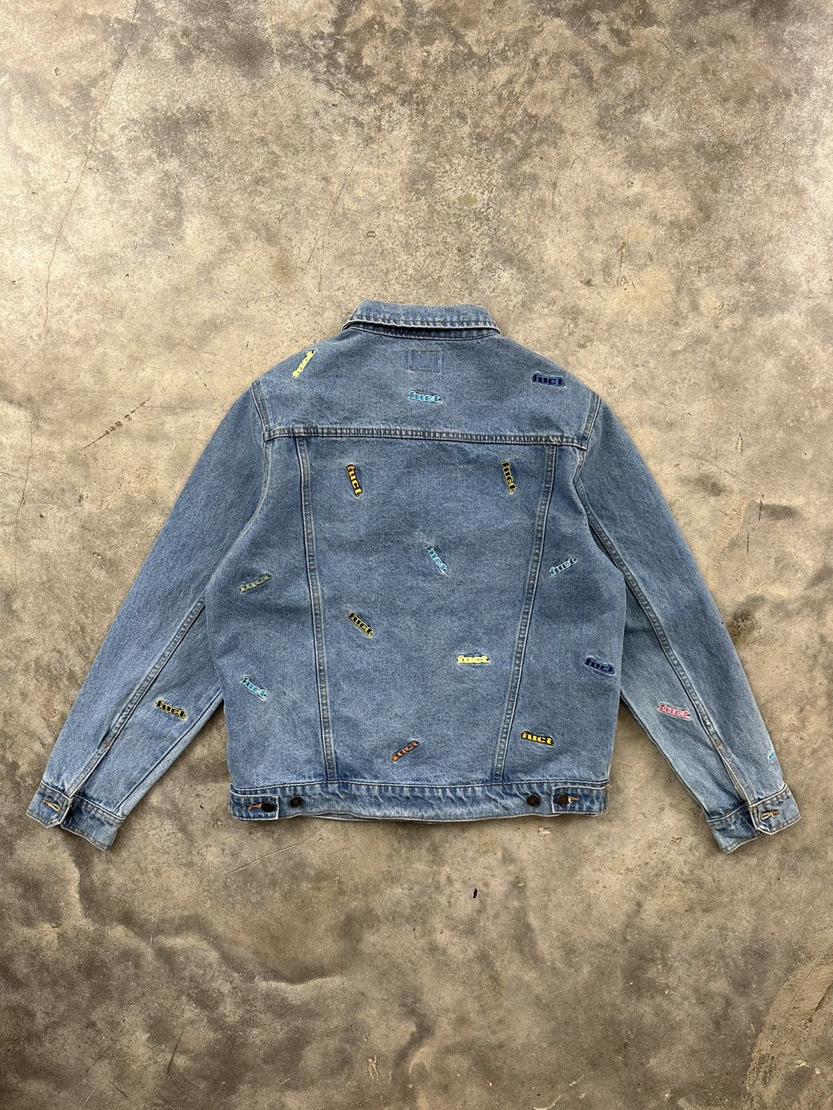 FUCT Fuct Embroidered Denim Jean Multi Color Logo Jacket Large Size US L / EU 52-54 / 3 - 6 Thumbnail