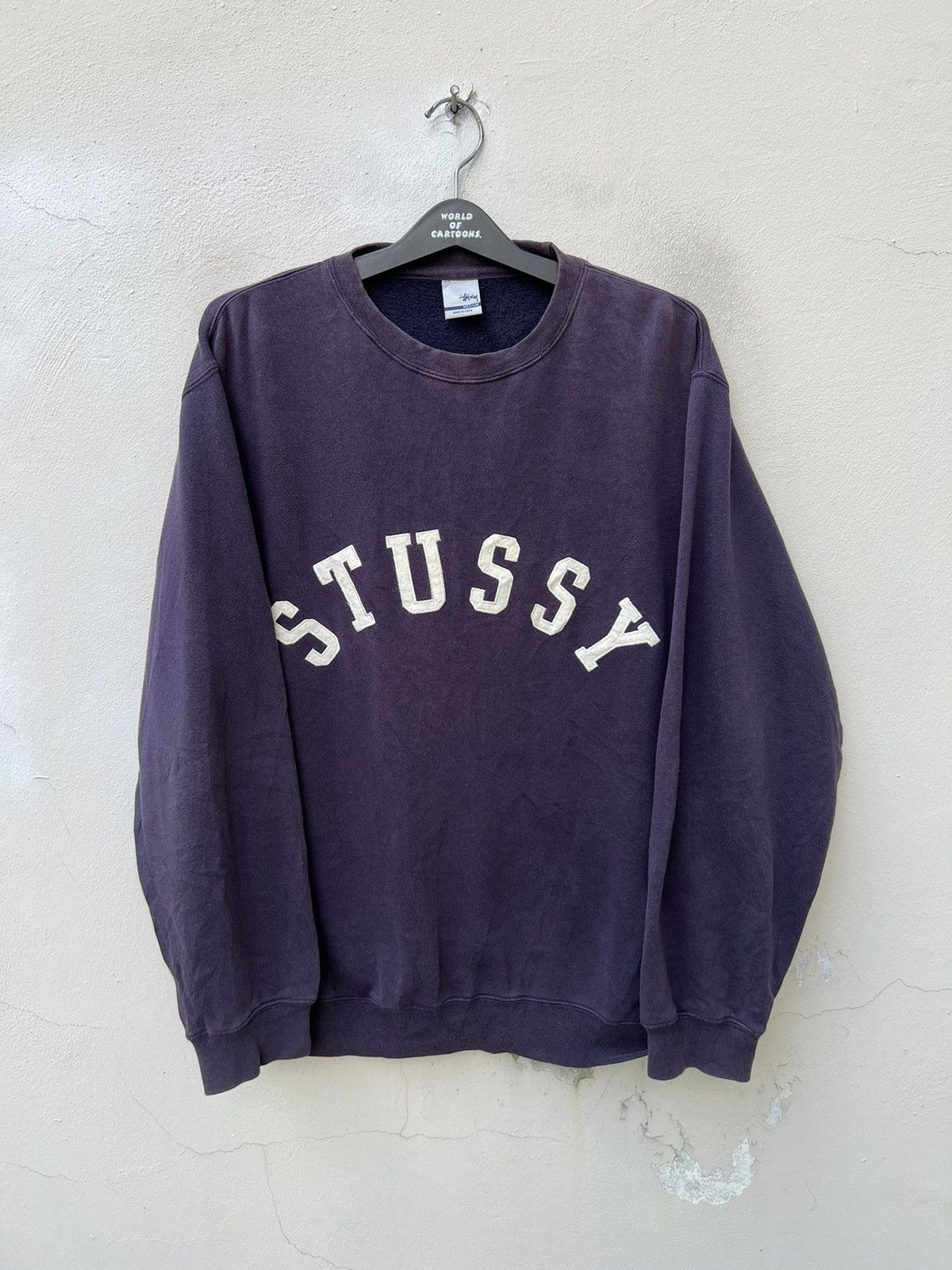 Stussy Vintage Stussy Sun Faded Spell Out Crewneck Sweatshirt Size US M / EU 48-50 / 2 - 3 Thumbnail