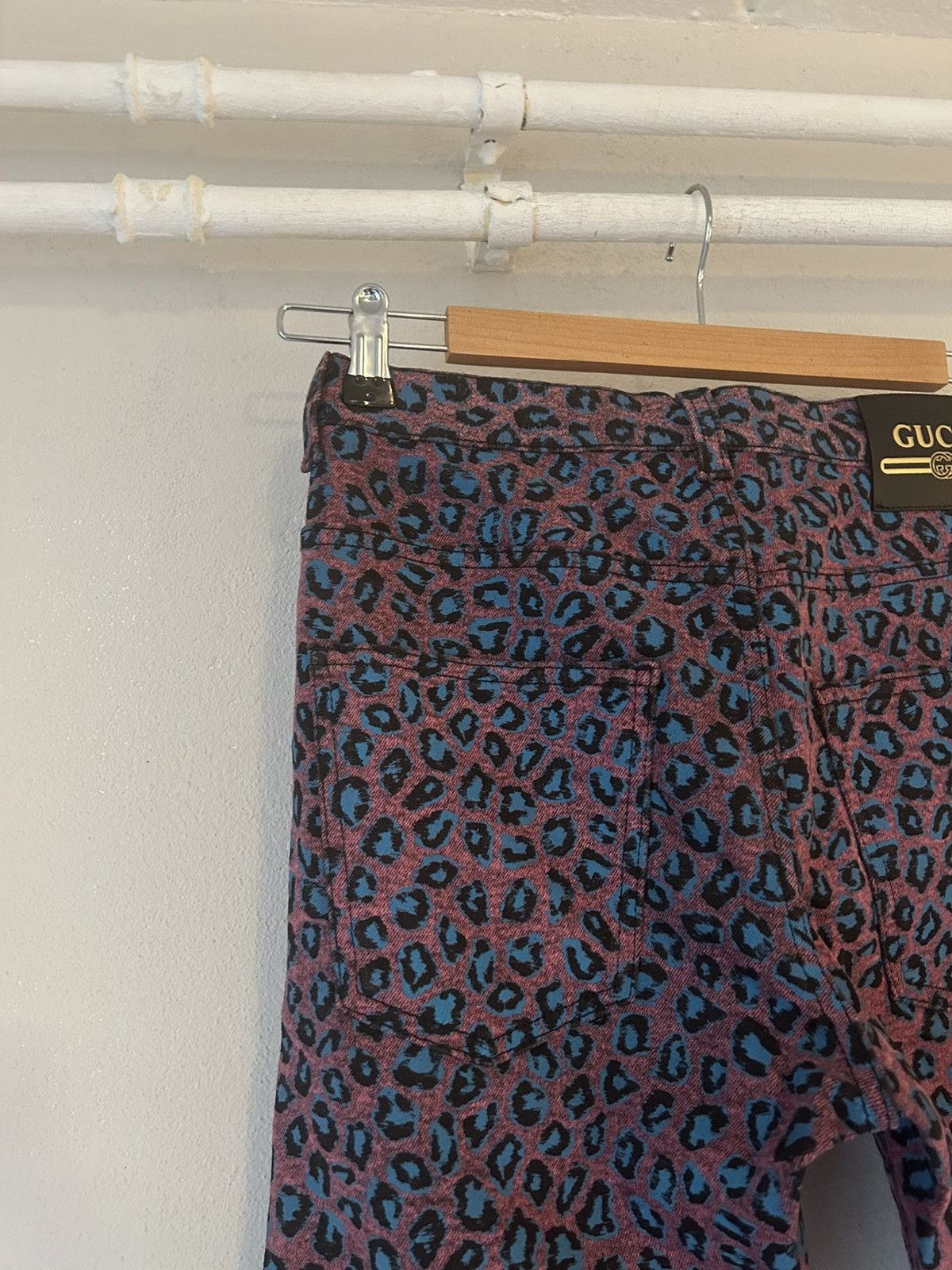 Gucci Pink Leopard Print Jeans Size US 31 - 10 Thumbnail