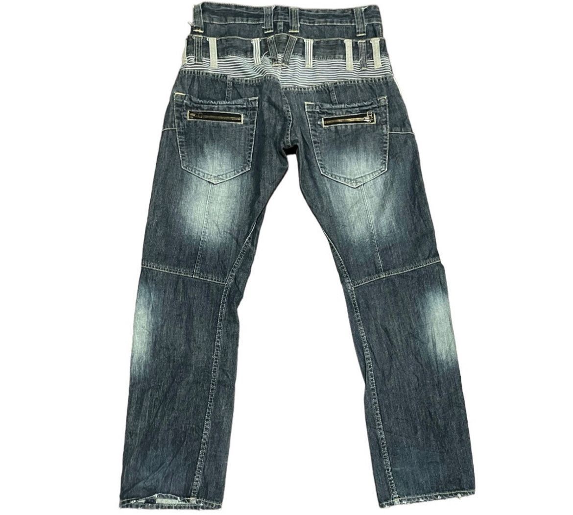 Japanese Brand Japanese Statement Harajuku Double Waist Denim Jeans Size US 32 / EU 48 - 4 Thumbnail