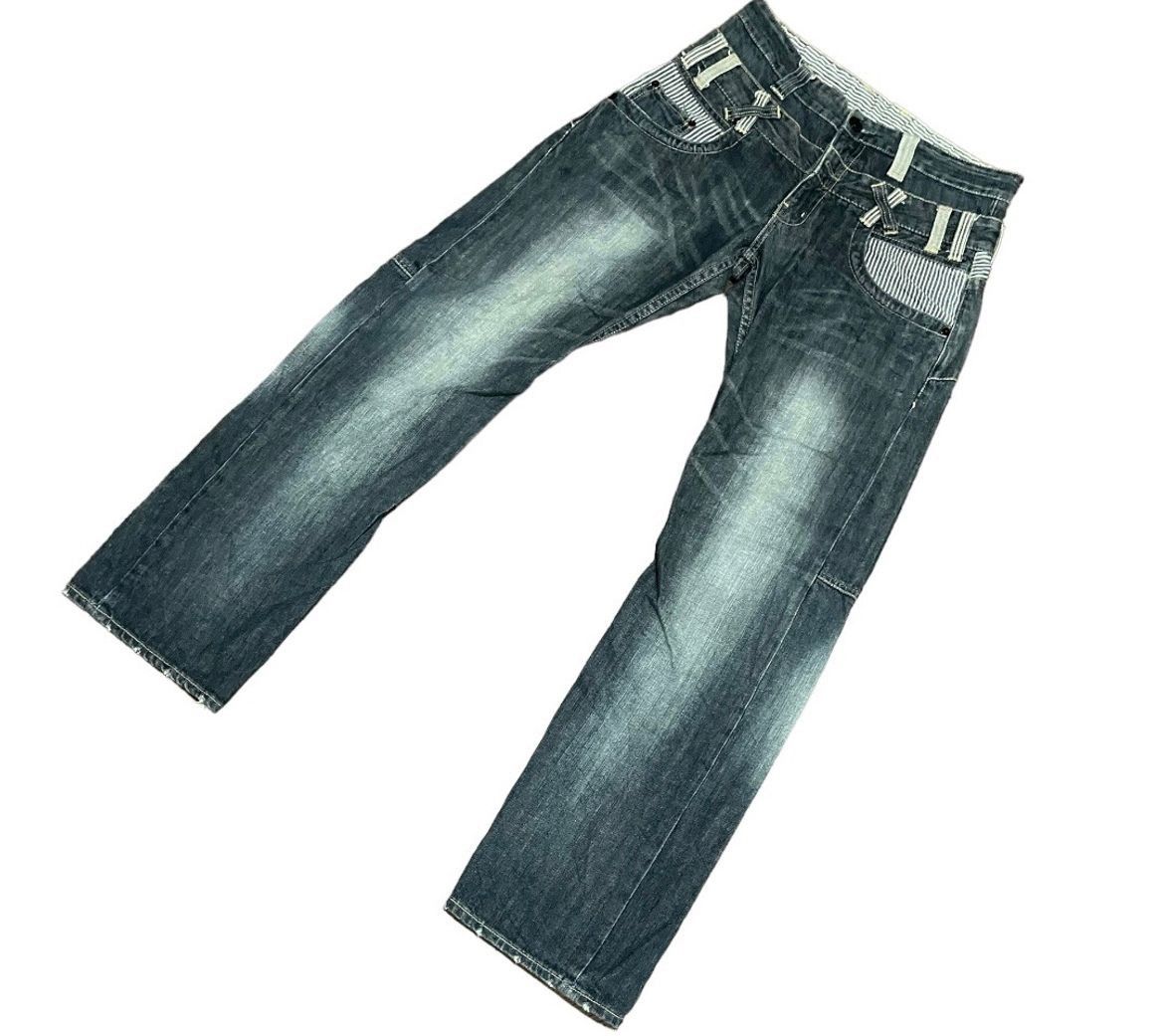 Japanese Brand Japanese Statement Harajuku Double Waist Denim Jeans Size US 32 / EU 48 - 3 Thumbnail