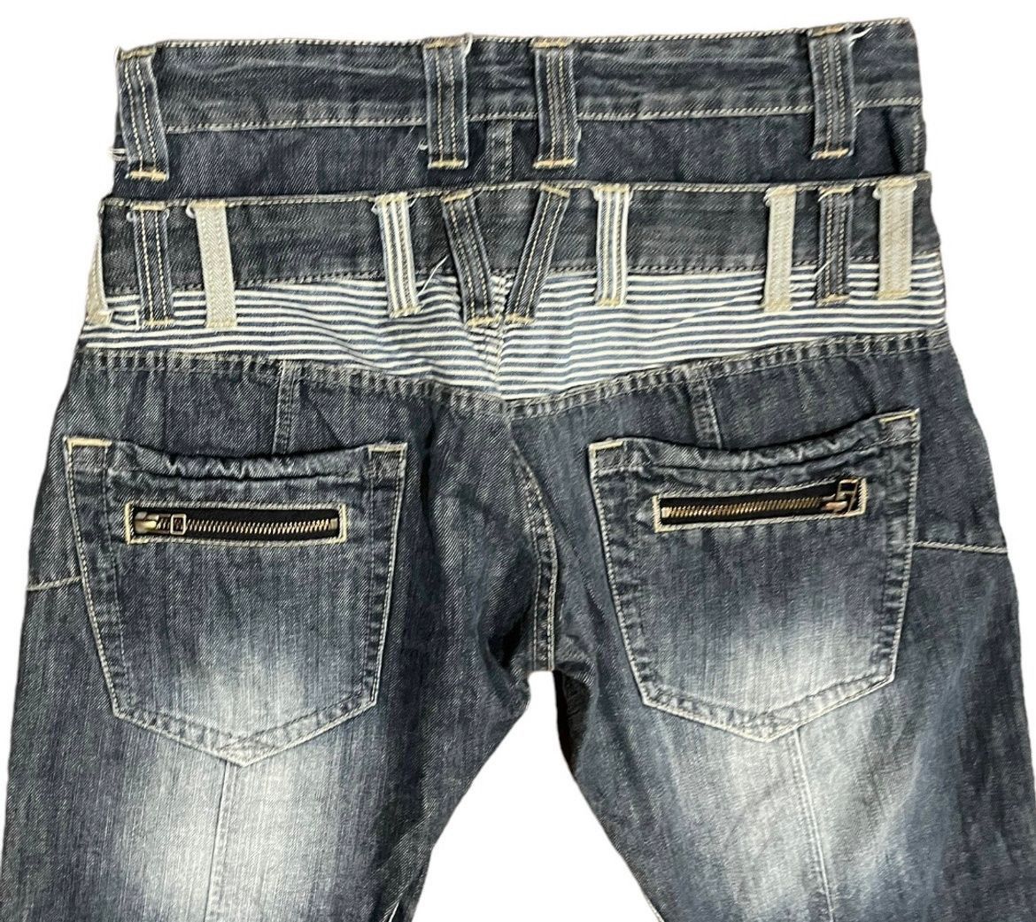 Japanese Brand Japanese Statement Harajuku Double Waist Denim Jeans Size US 32 / EU 48 - 7 Thumbnail
