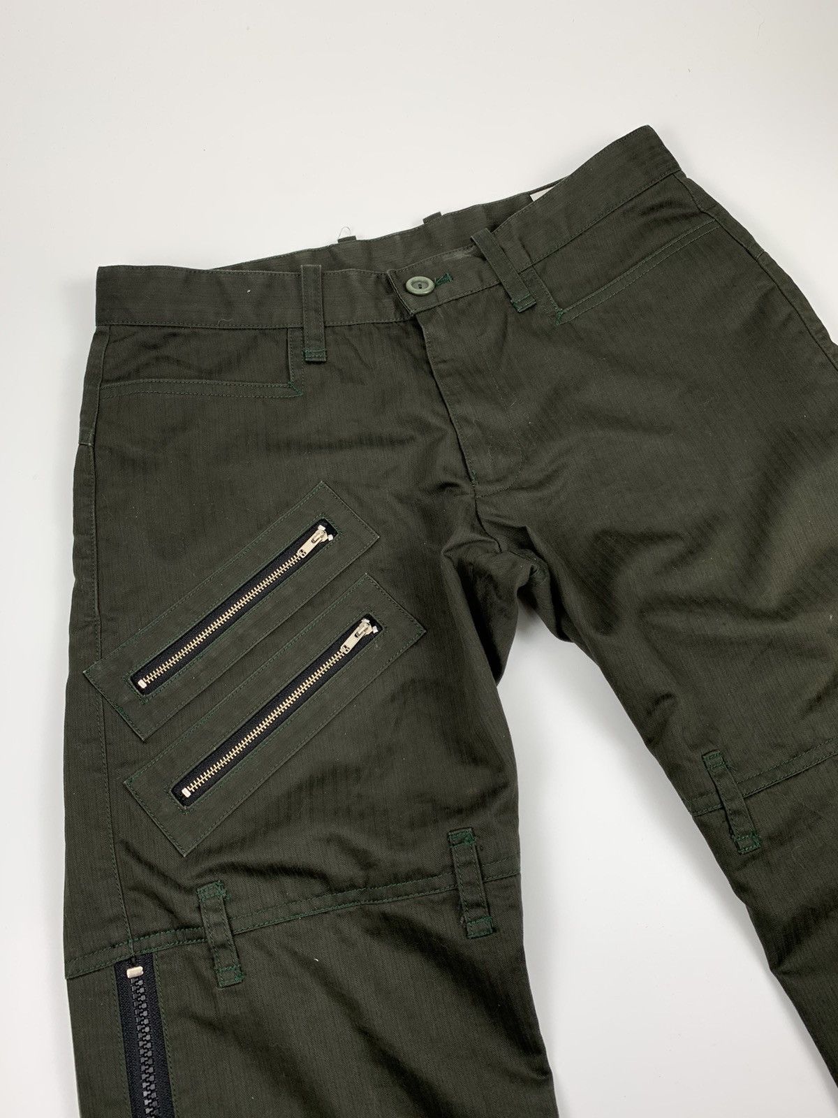 If Six Was Nine Bondage Gigant Long Zipper Cargo Pant Size US 29 - 5 Thumbnail