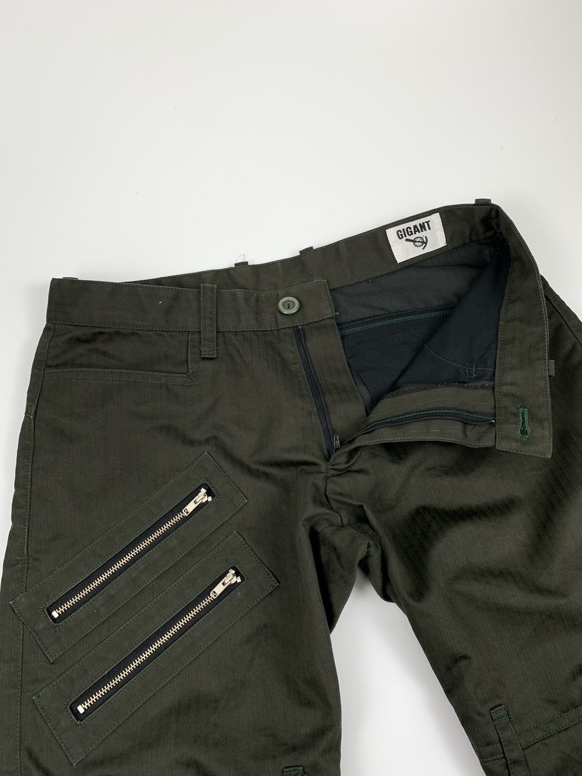 If Six Was Nine Bondage Gigant Long Zipper Cargo Pant Size US 29 - 6 Thumbnail