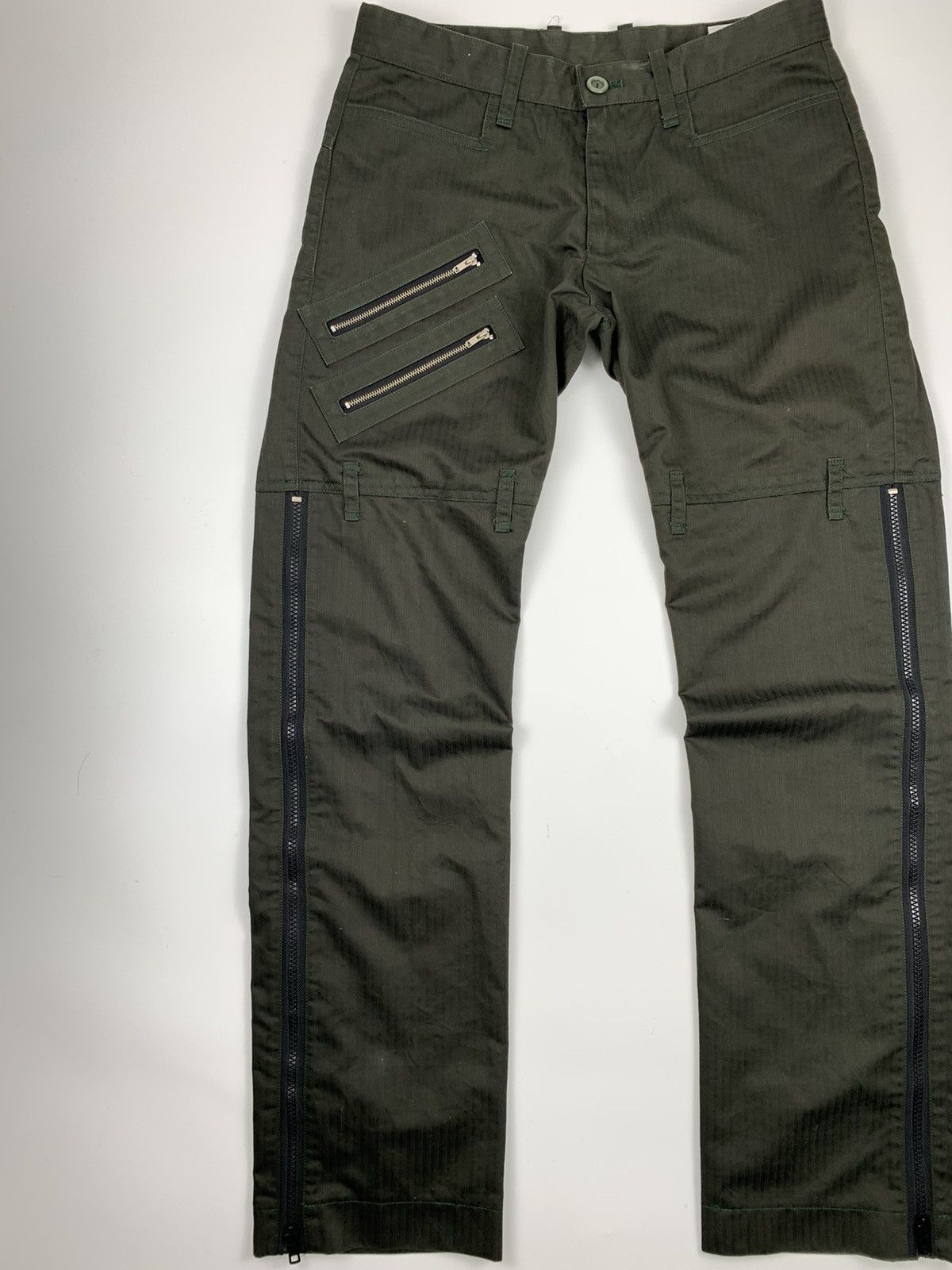 If Six Was Nine Bondage Gigant Long Zipper Cargo Pant Size US 29 - 2 Thumbnail