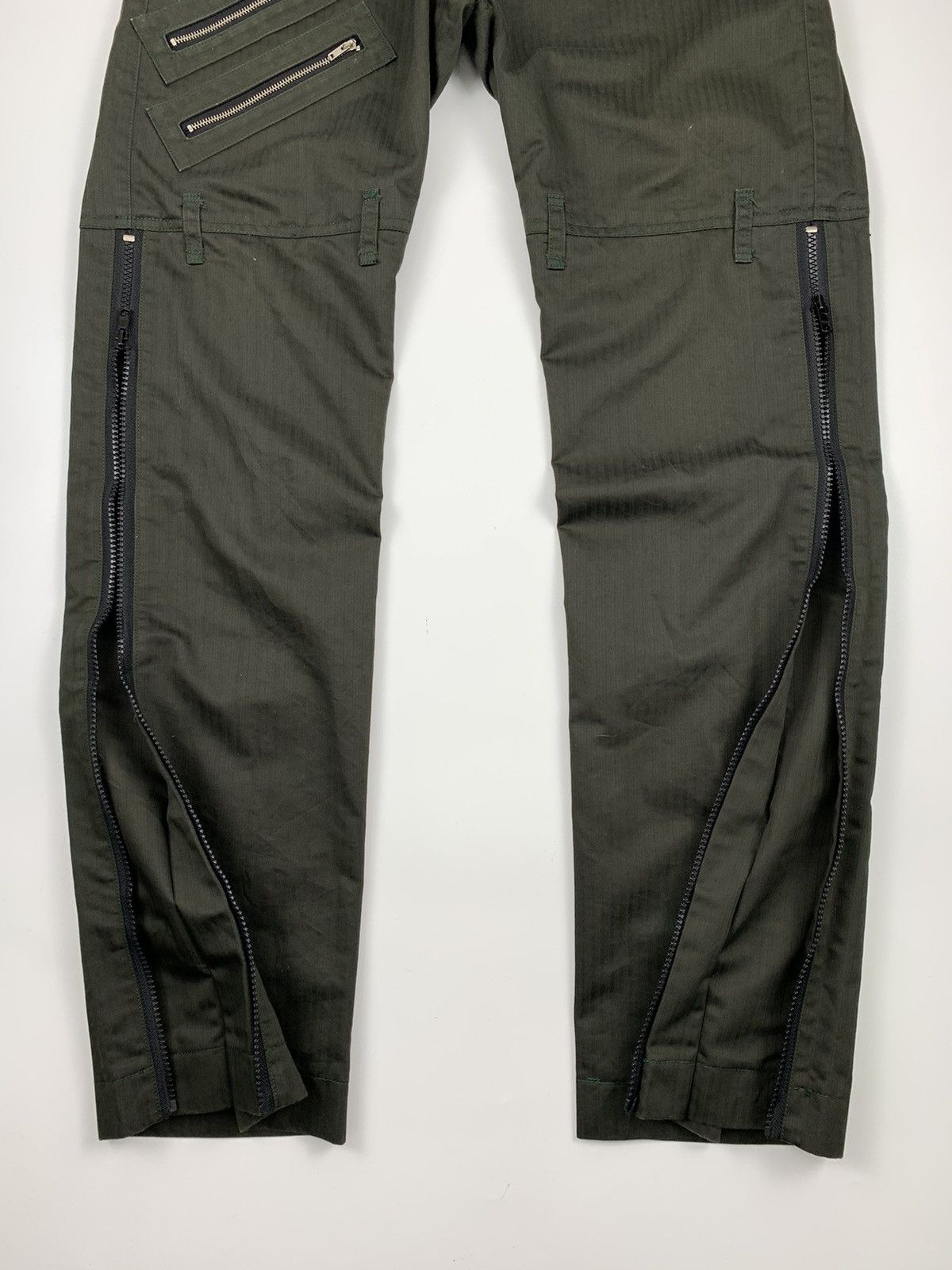 If Six Was Nine Bondage Gigant Long Zipper Cargo Pant Size US 29 - 8 Thumbnail