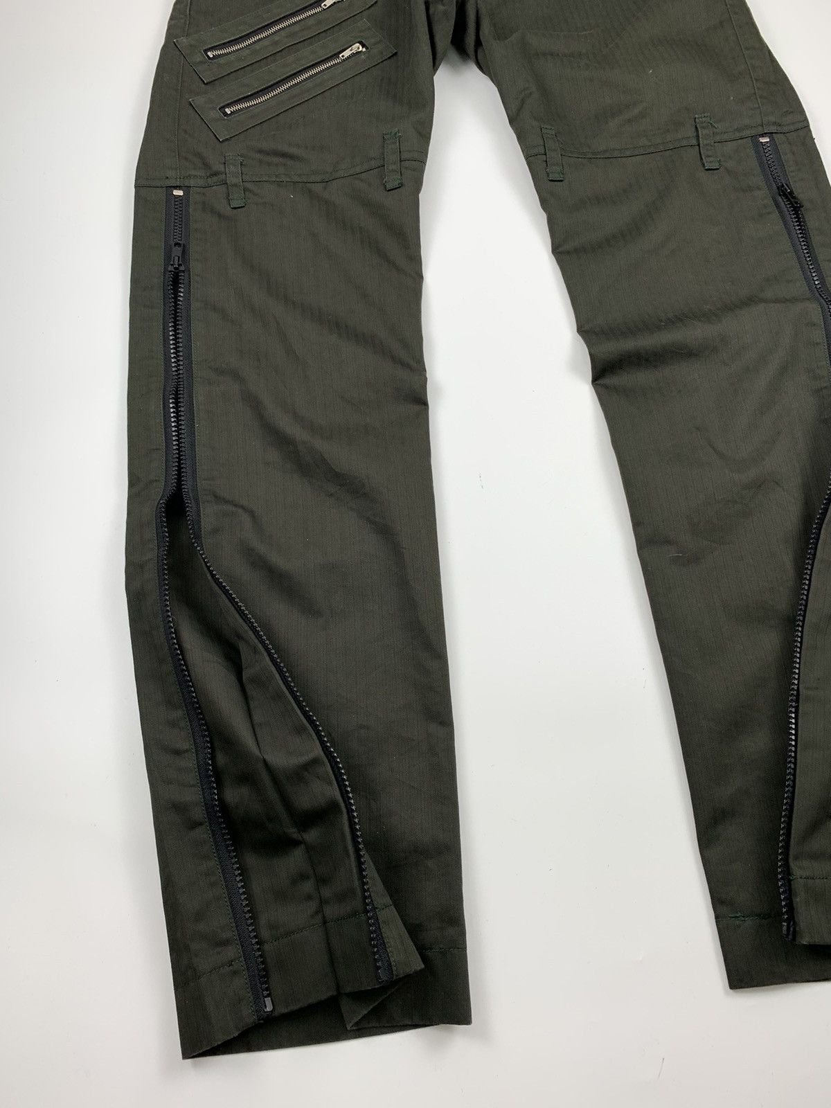 If Six Was Nine Bondage Gigant Long Zipper Cargo Pant Size US 29 - 10 Thumbnail