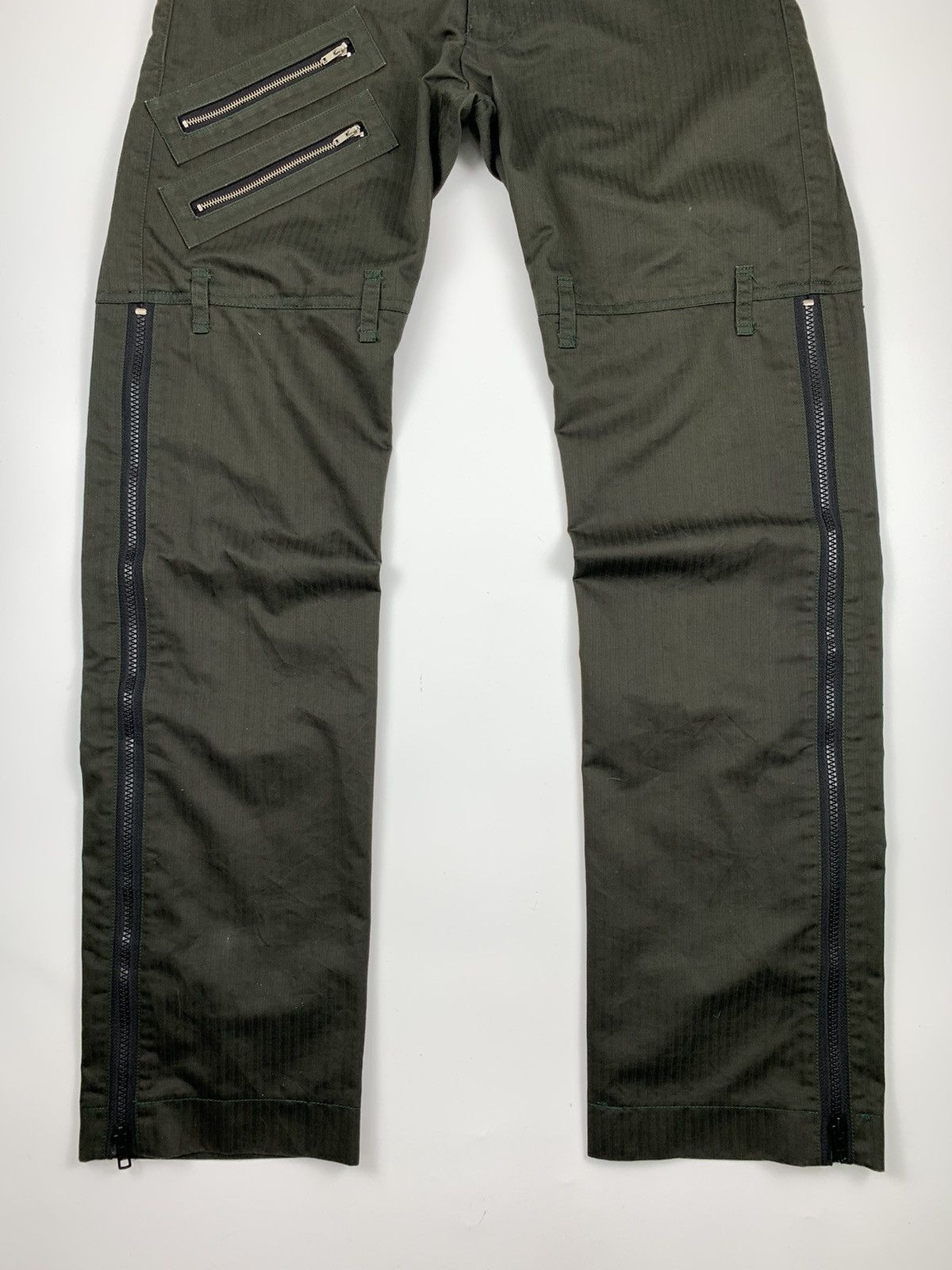 If Six Was Nine Bondage Gigant Long Zipper Cargo Pant Size US 29 - 4 Thumbnail