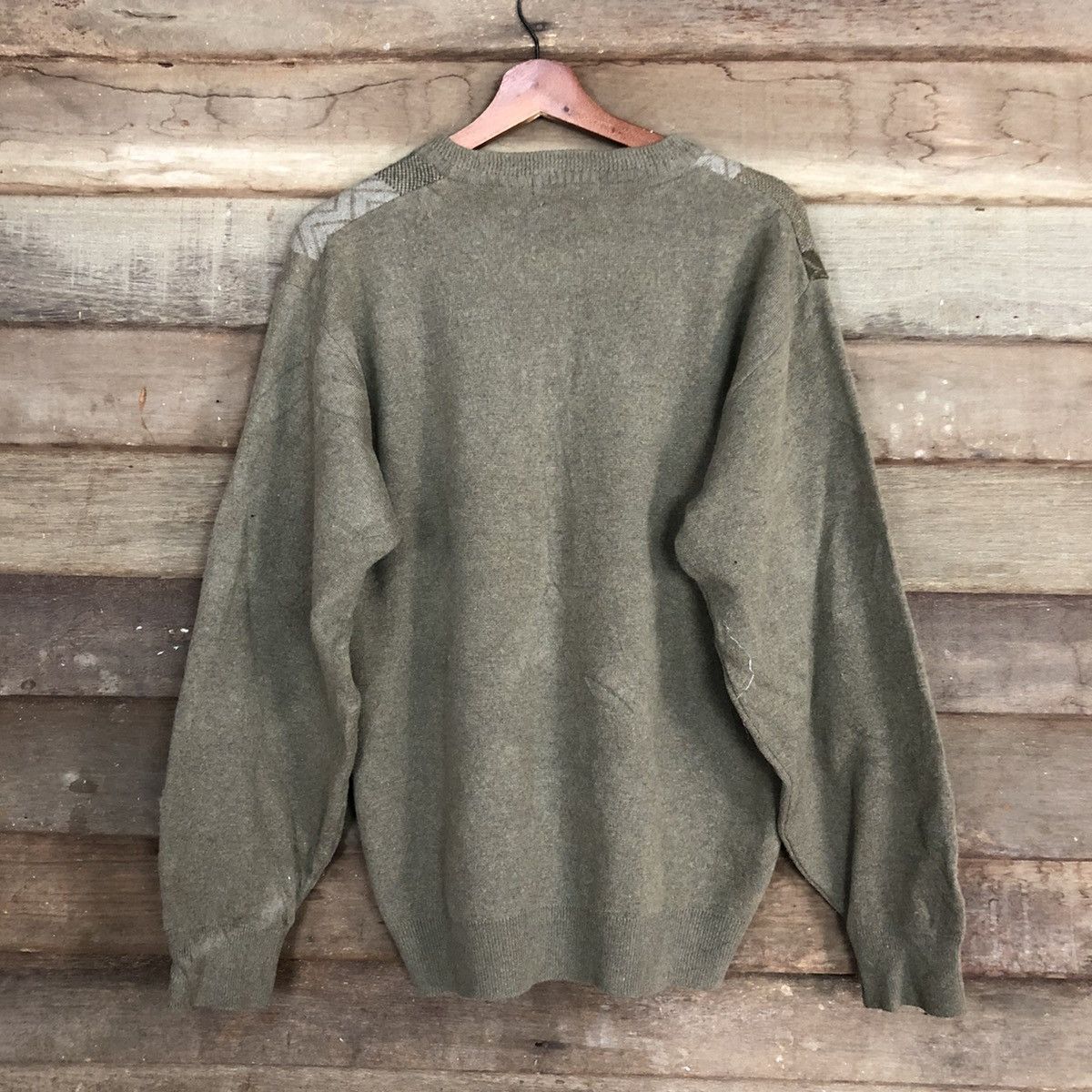 Vintage DL Jack Brown Grey Knitwear checkered sweatshirt #c681 Size US M / EU 48-50 / 2 - 10 Thumbnail