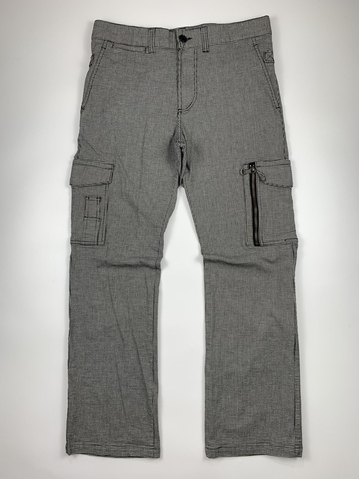 Calvin Klein × Designer Calvin Klein Jeans Bondage Herringbone Cargo Trouser Size US 31 - 1 Thumbnail
