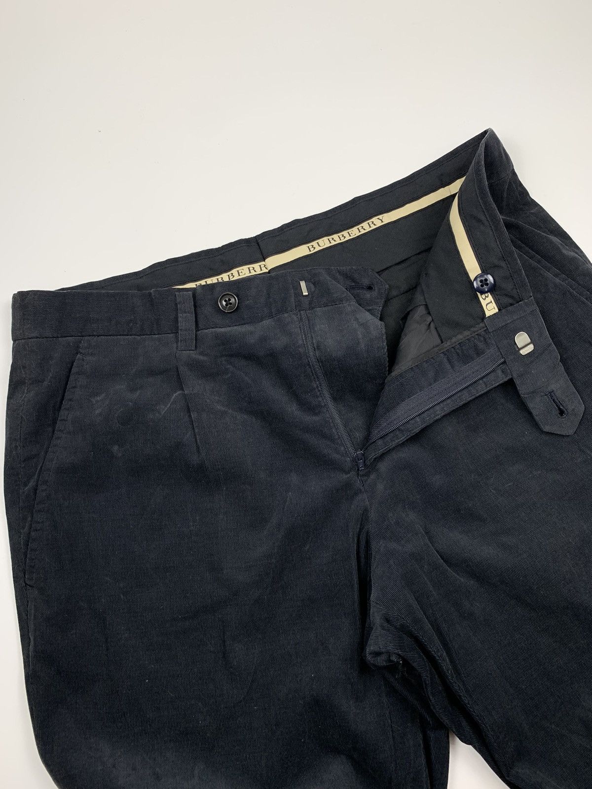 Burberry Burberry Black Velvet Officer Pants Size US 31 - 2 Thumbnail