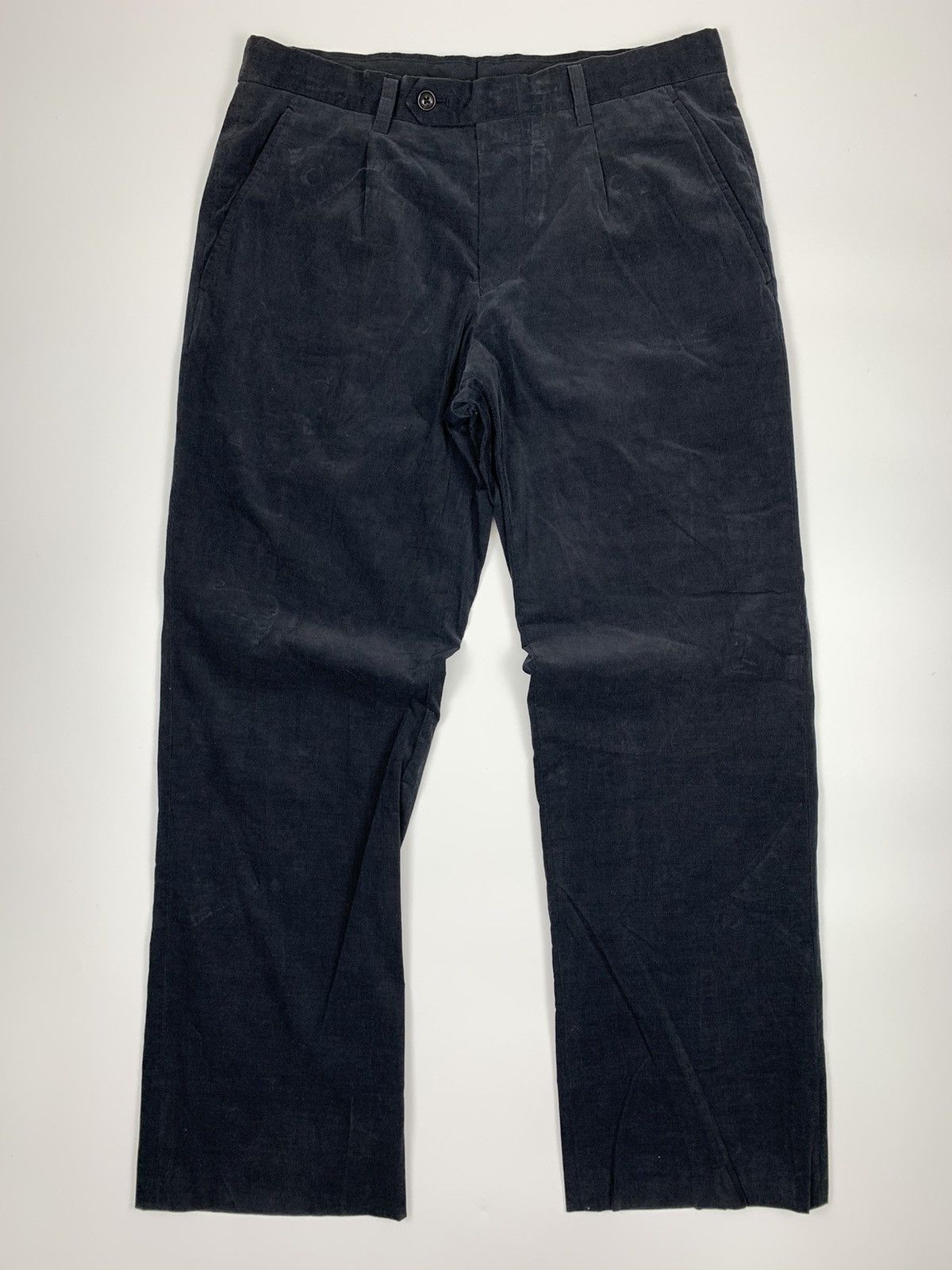 Burberry Black Velvet Officer Pants