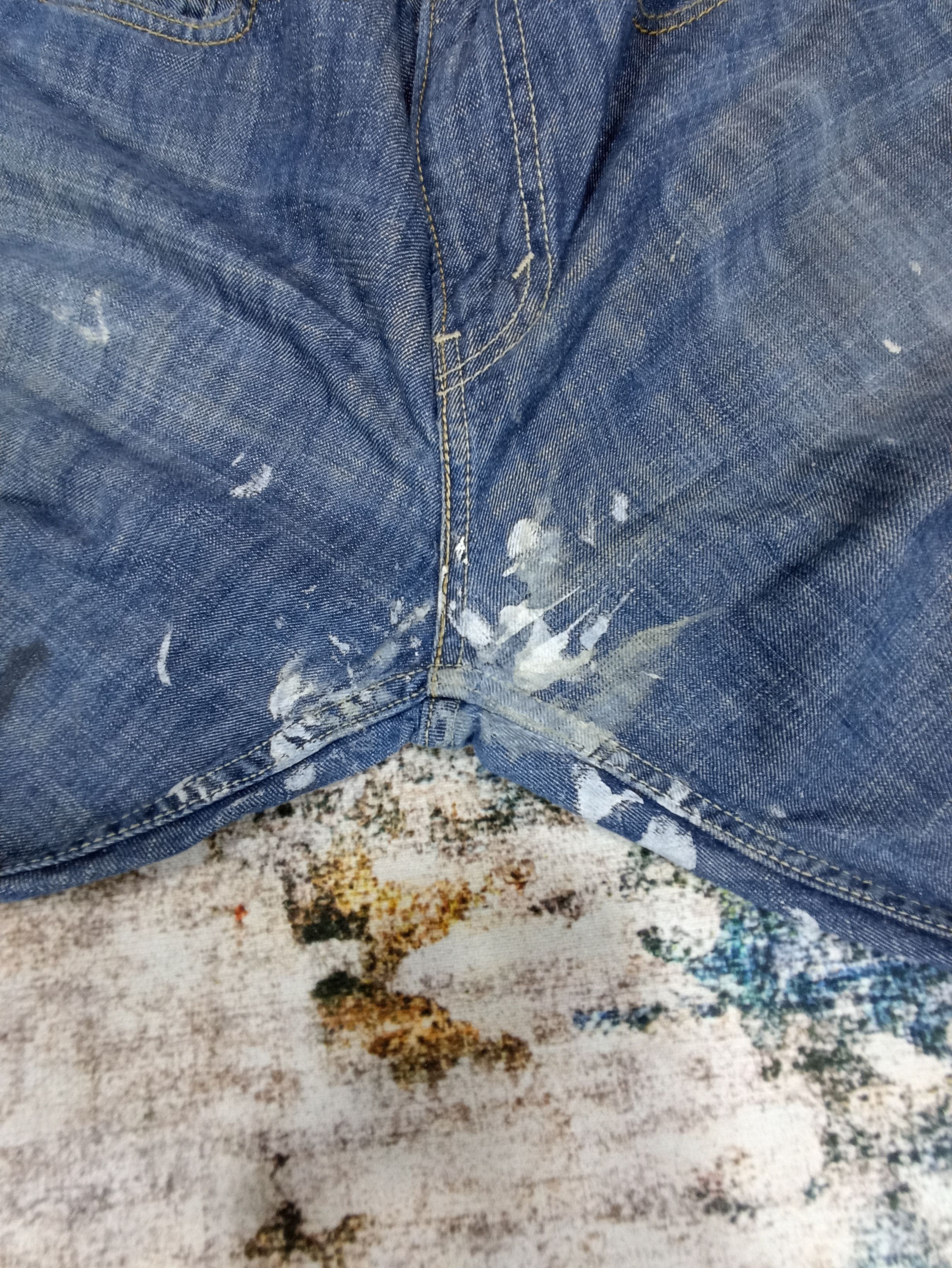 Jean × Levi's × Vintage Vintage Levi's 569 Painted Jeans J090 Size US 36 / EU 52 - 8 Thumbnail