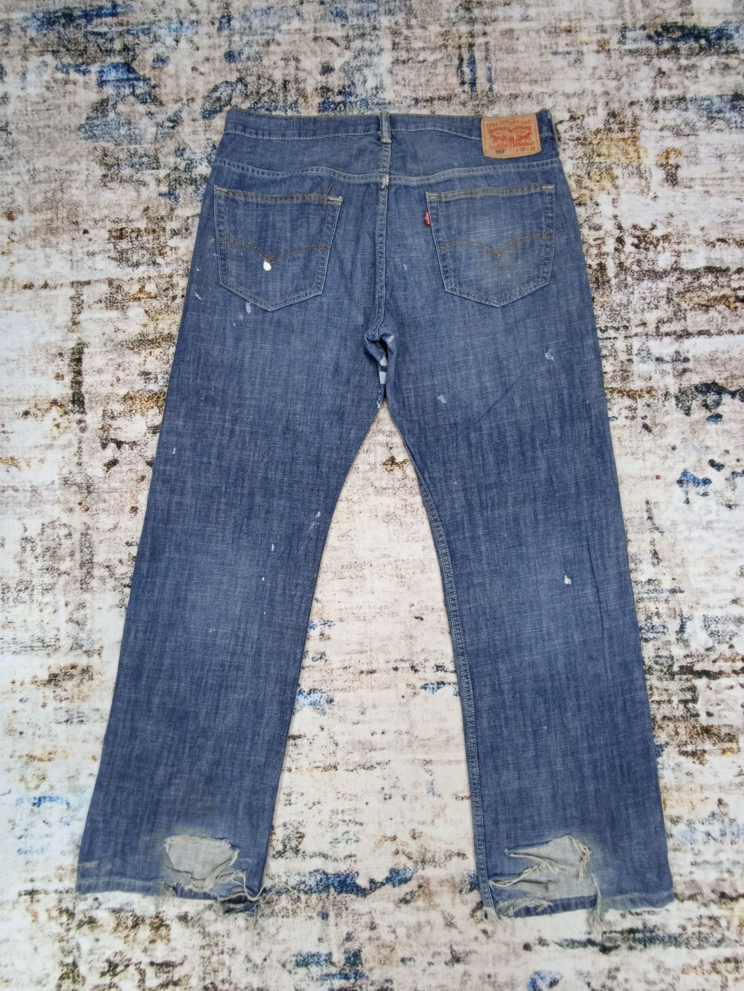 Jean × Levi's × Vintage Vintage Levi's 569 Painted Jeans J090 Size US 36 / EU 52 - 2 Thumbnail