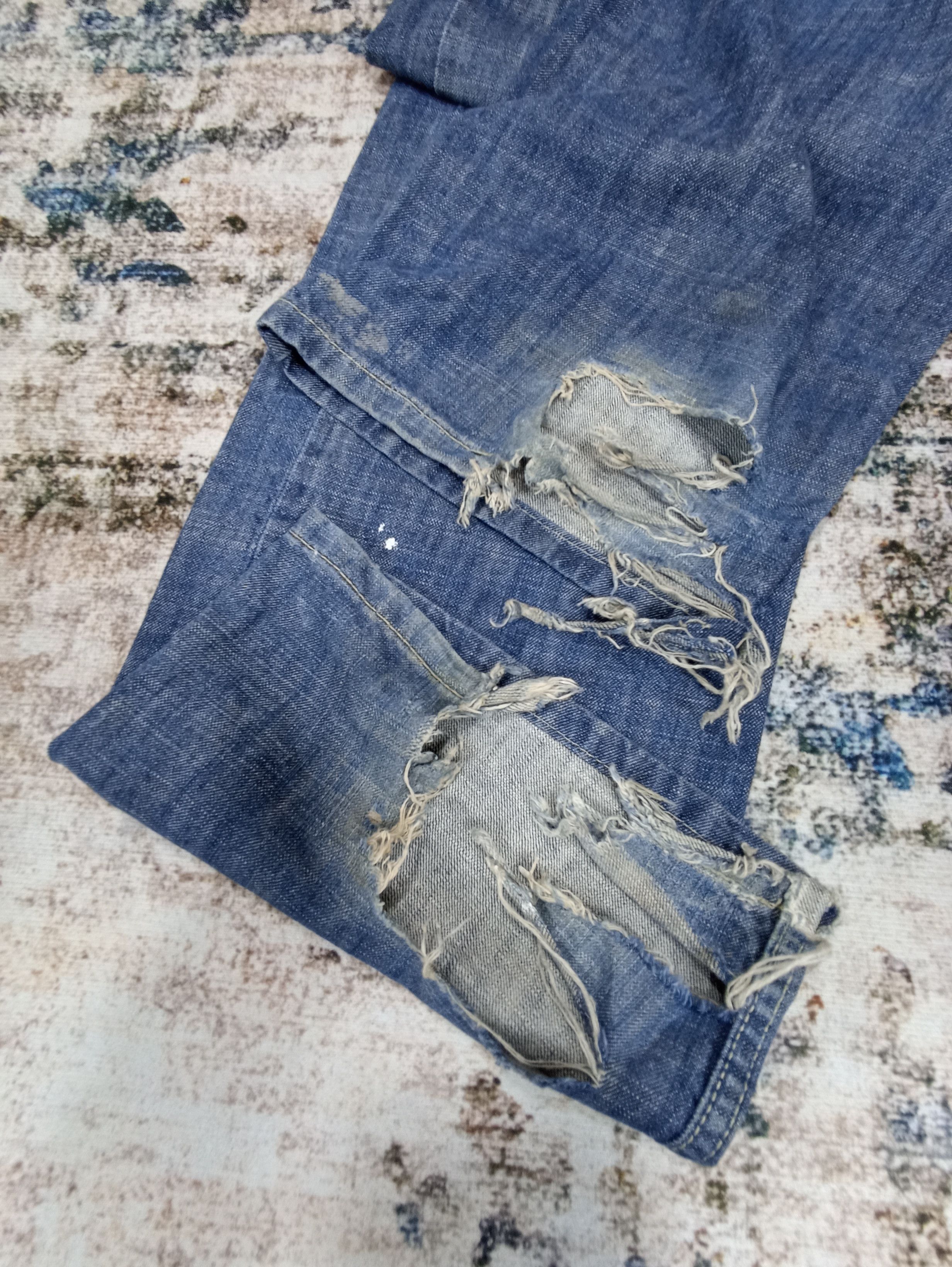 Jean × Levi's × Vintage Vintage Levi's 569 Painted Jeans J090 Size US 36 / EU 52 - 7 Thumbnail