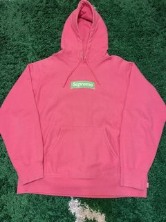 Supreme hoodie best sale pink and green