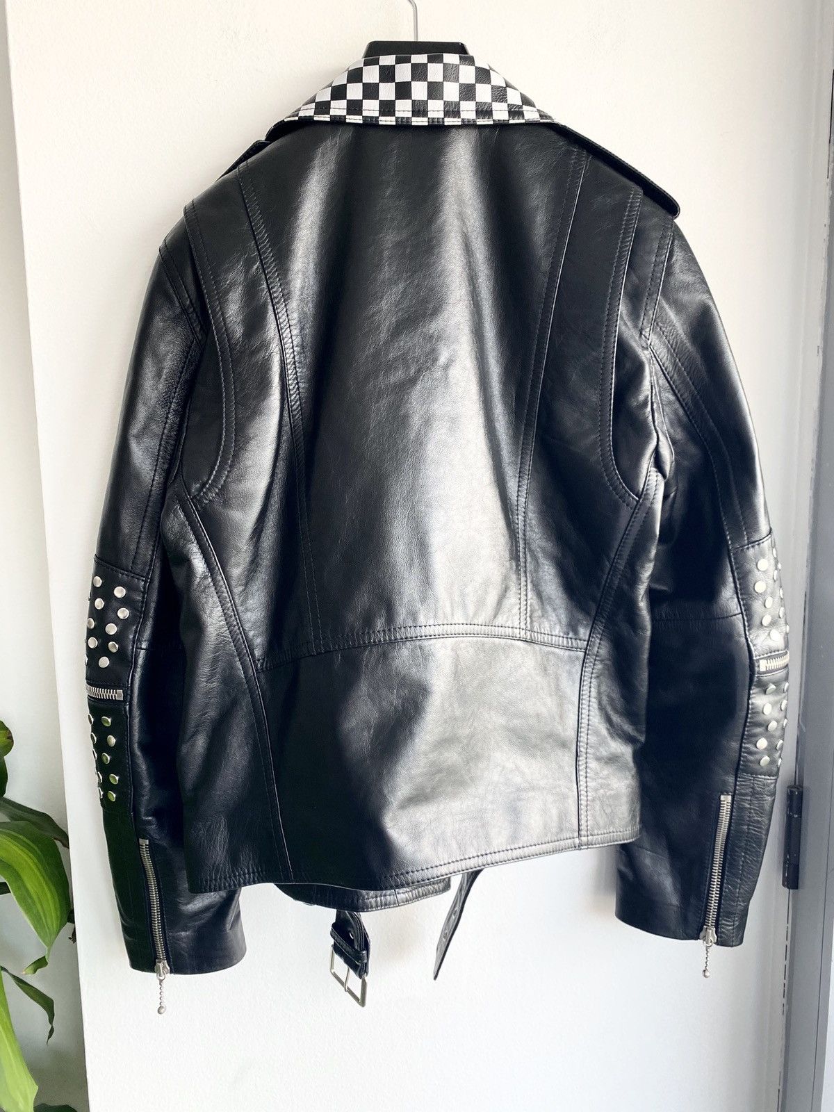Celine Celine AW19 CHECKERED PERFECTO MOTO LEATHER JACKET EU48 Size US M / EU 48-50 / 2 - 15 Thumbnail
