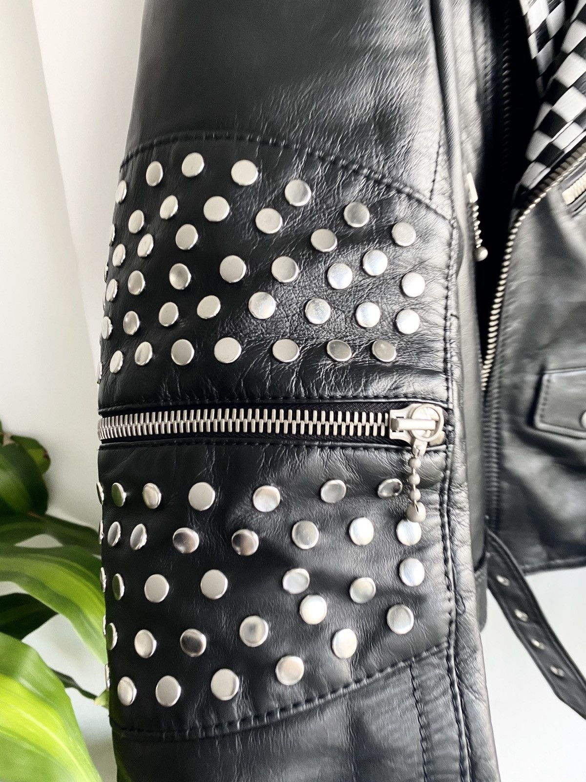 Celine Celine AW19 CHECKERED PERFECTO MOTO LEATHER JACKET EU48 Size US M / EU 48-50 / 2 - 4 Thumbnail