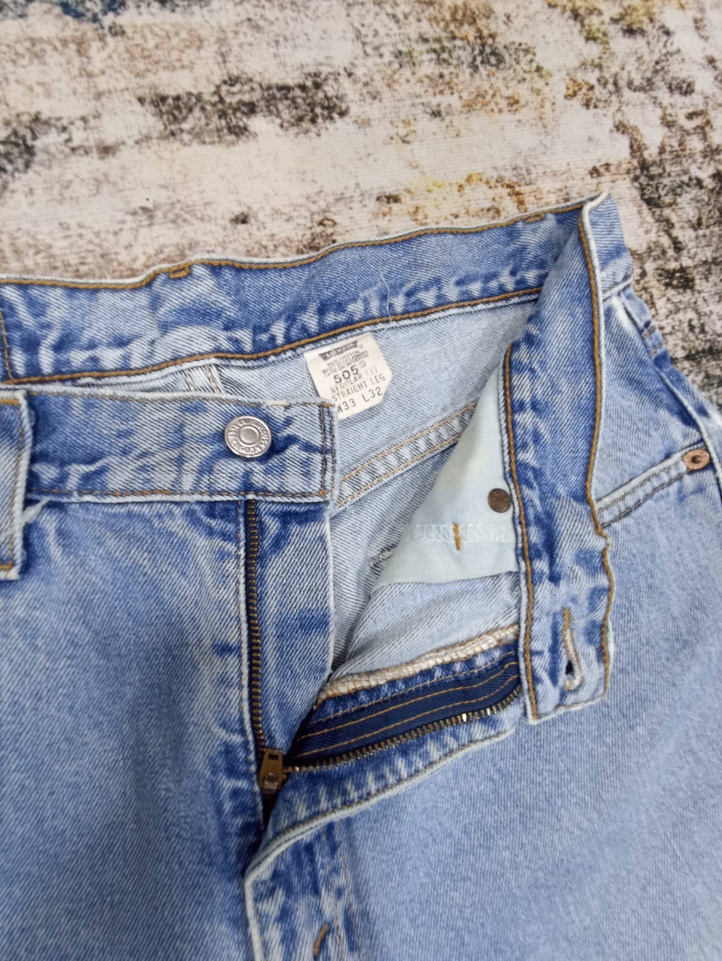 Levi's × Vintage Vintage Levis 505 Cropped Jeans -J094 Size US 33 - 3 Thumbnail