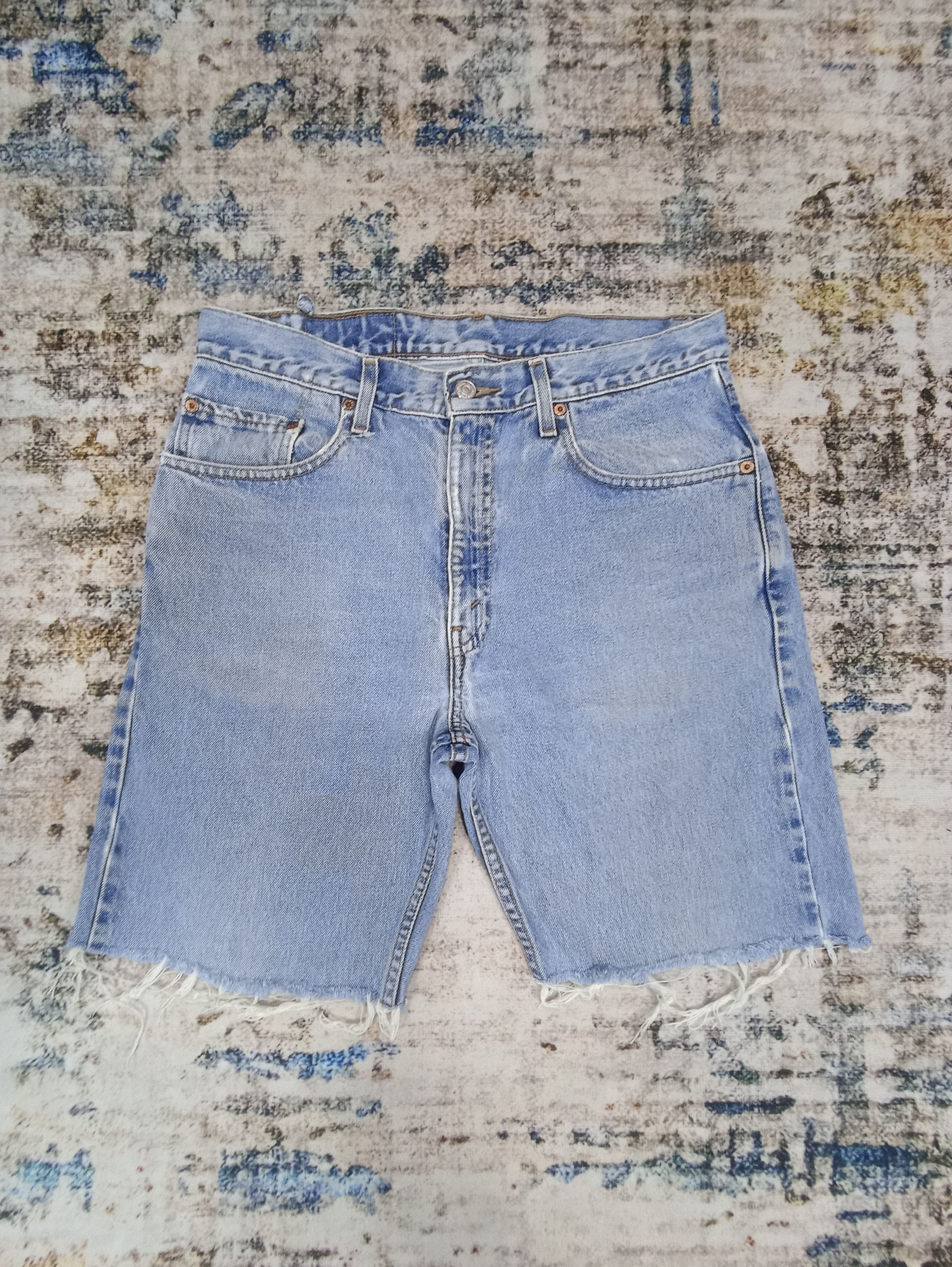 Levi's × Vintage Vintage Levis 505 Cropped Jeans -J094 Size US 33 - 1 Thumbnail