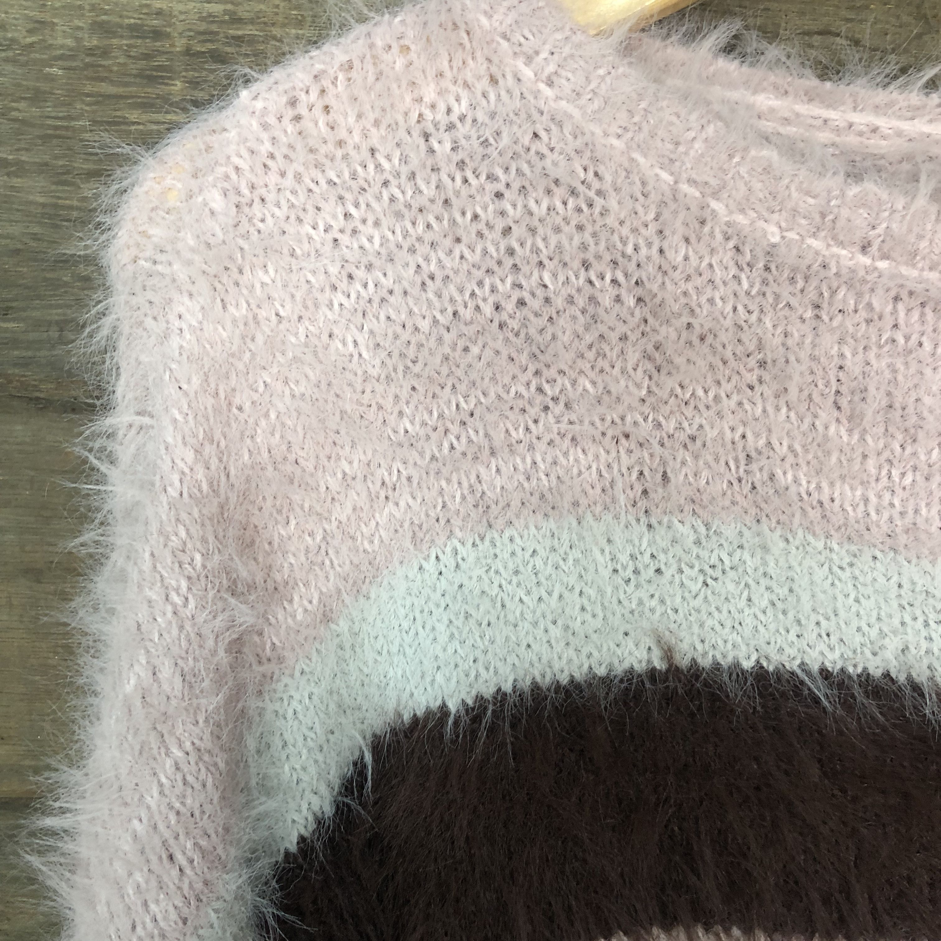 Aran Isles Knitwear × Japanese Brand × OVER THE STRiPES Vintage Oversized Shag Shaggy Fur Mohair Knitwear #712 Size M / US 6-8 / IT 42-44 - 7 Thumbnail