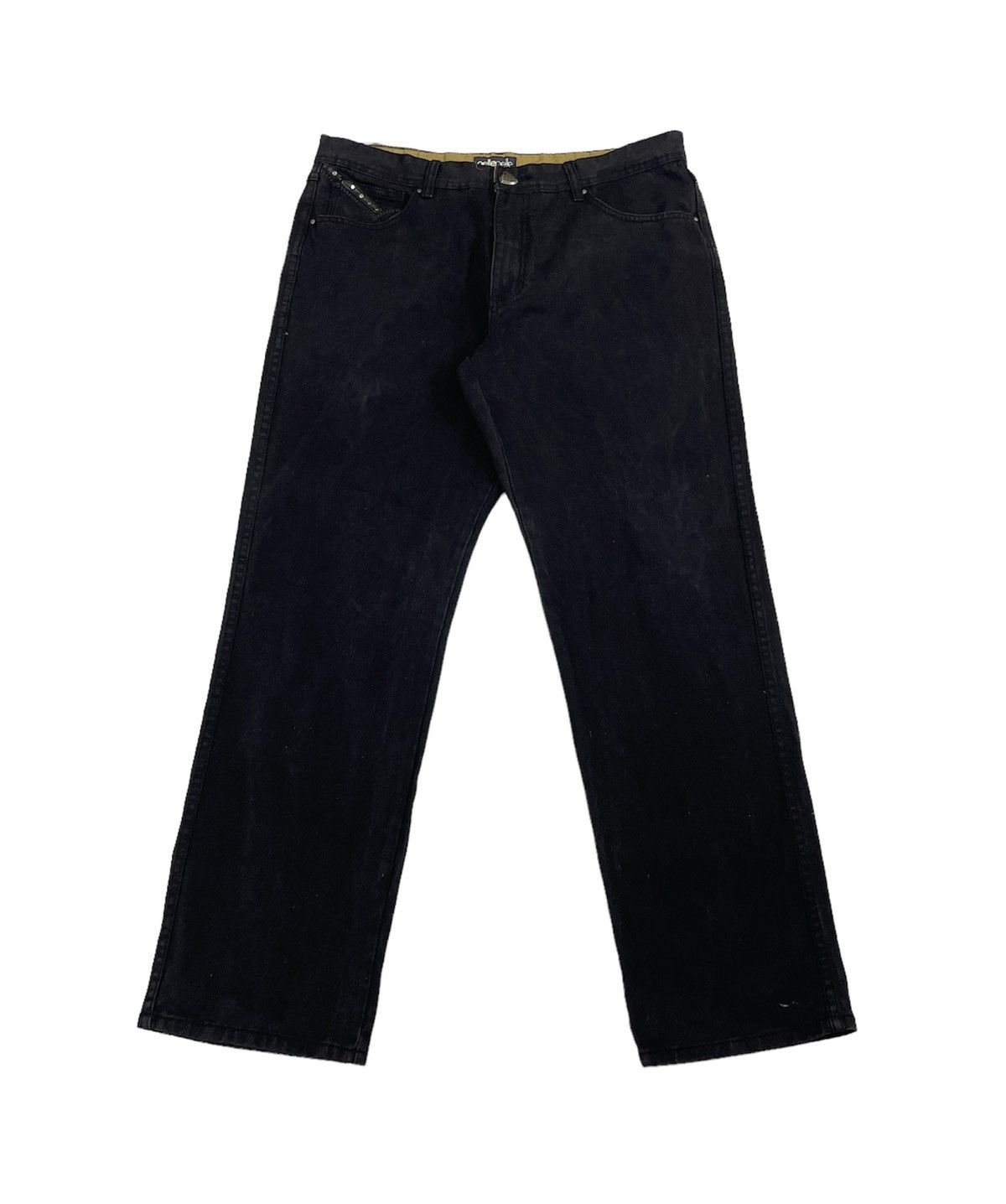 Marc Buchanan Vintage Pelle Pelle Jeans Black Size US 38 / EU 54 - 2 Thumbnail