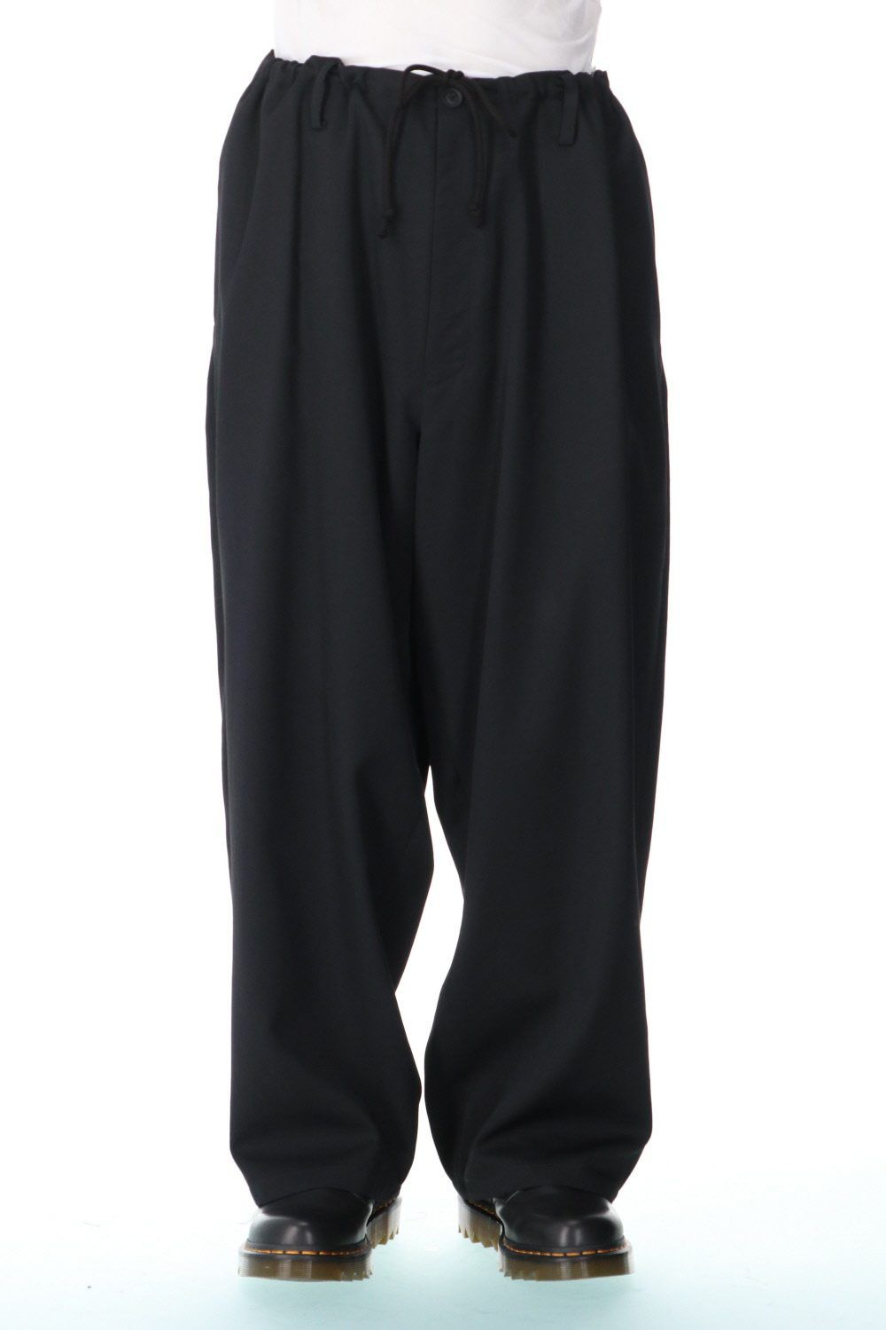 Yohji Yamamoto Yohji Yamamoto Pour Homme - WOOL GABARDINE WIDE STRING PANTS Size US 30 / EU 46 - 5 Thumbnail