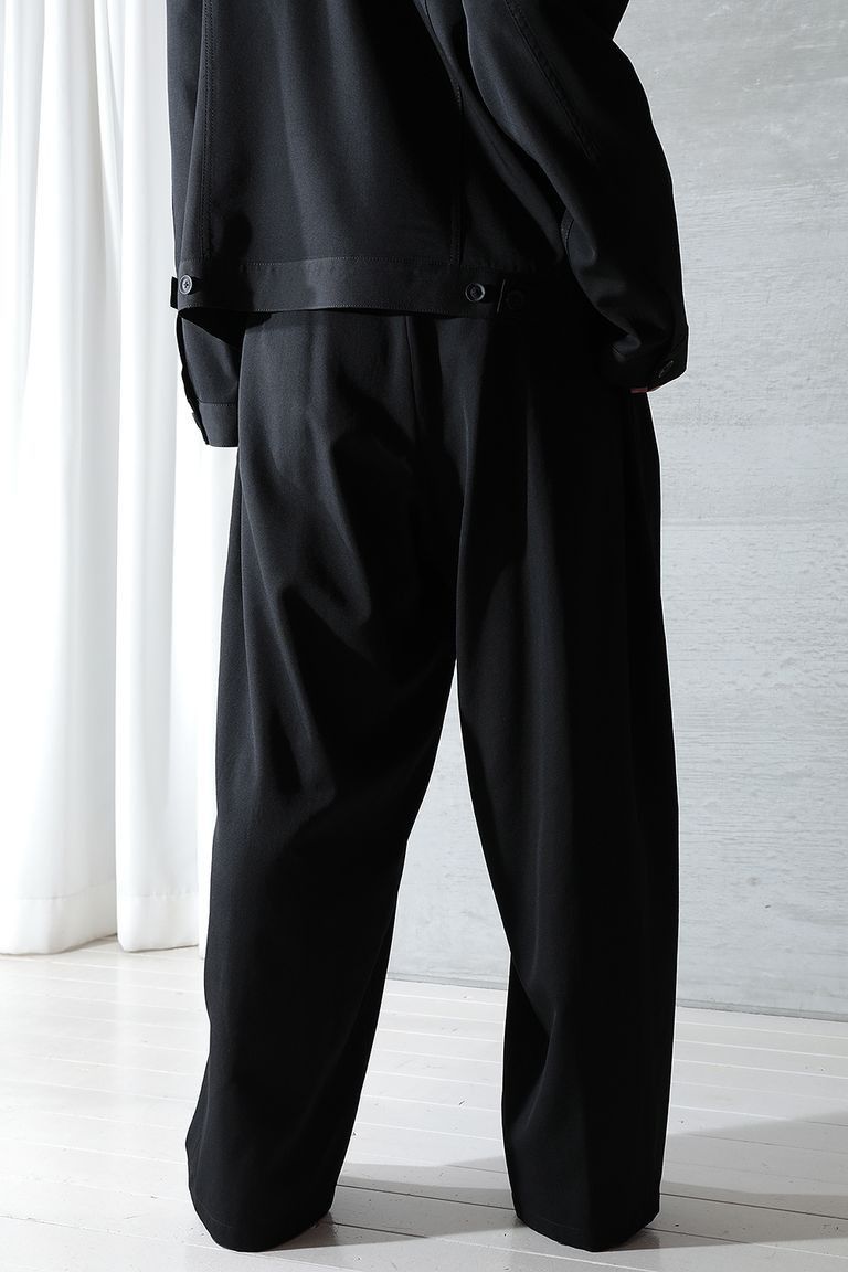 Yohji Yamamoto Yohji Yamamoto Pour Homme - WOOL GABARDINE WIDE STRING PANTS Size US 30 / EU 46 - 3 Thumbnail