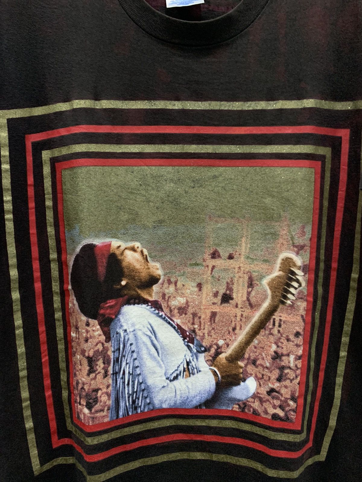 Band Tees × Jimi Hendrix × Vintage Vintage Jimi Hendrix Woodstock Shirt (1994)! Size US L / EU 52-54 / 3 - 6 Thumbnail