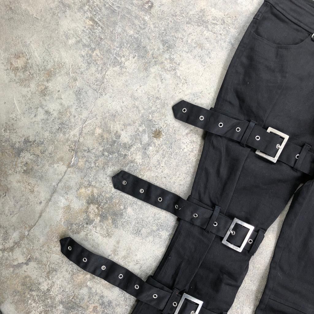 14th Addiction × If Six Was Nine × Japanese Brand Punk Bondage Pants Size US 32 / EU 48 - 6 Thumbnail